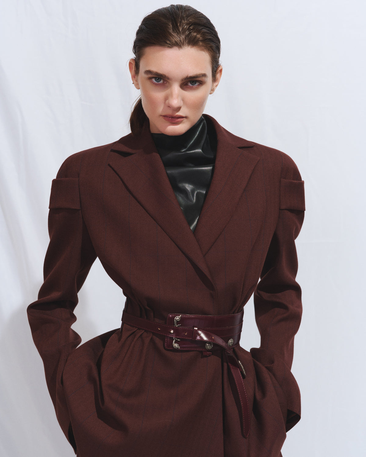 Mahogany slim-fit jacket