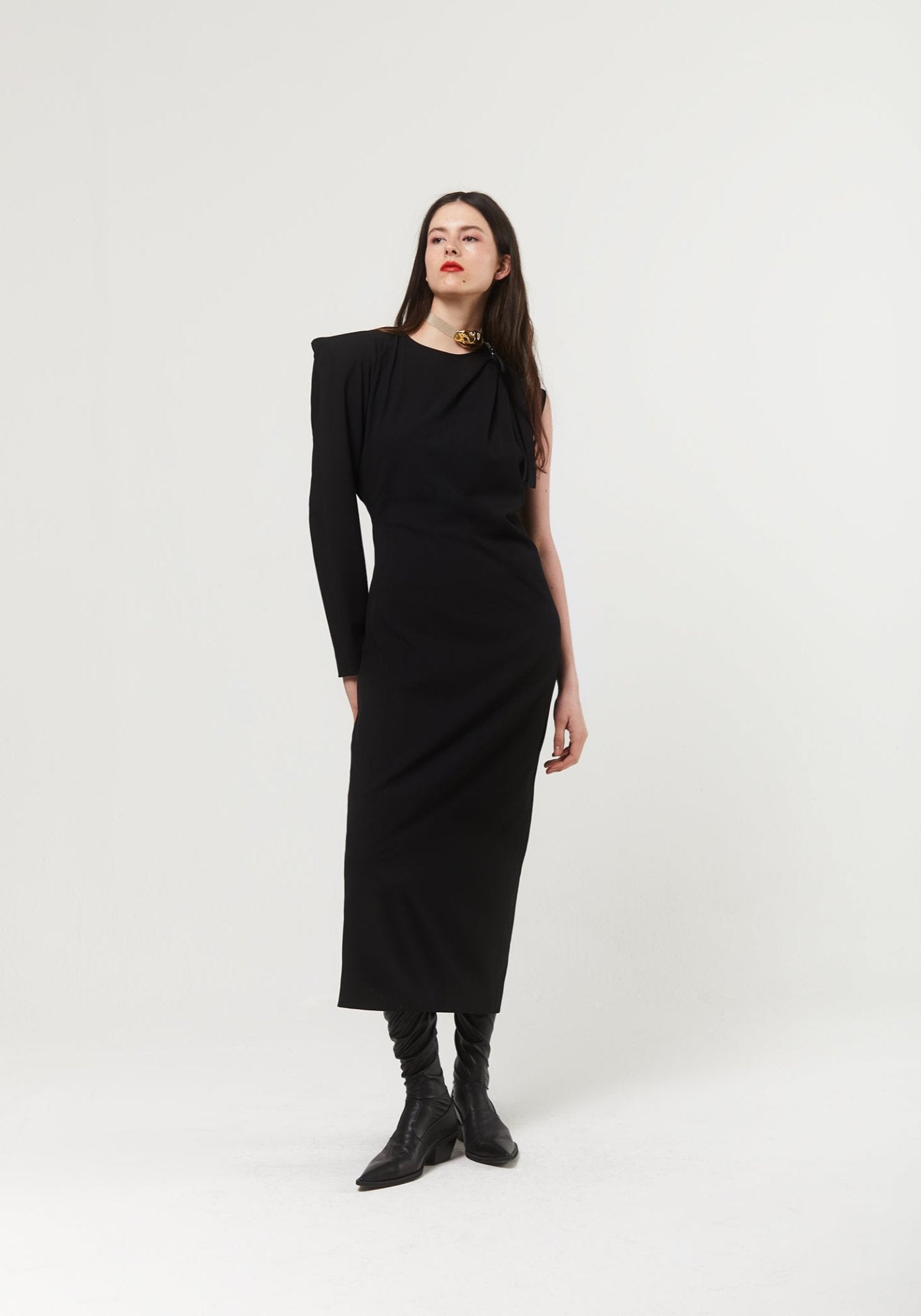 Asymmetric black dress