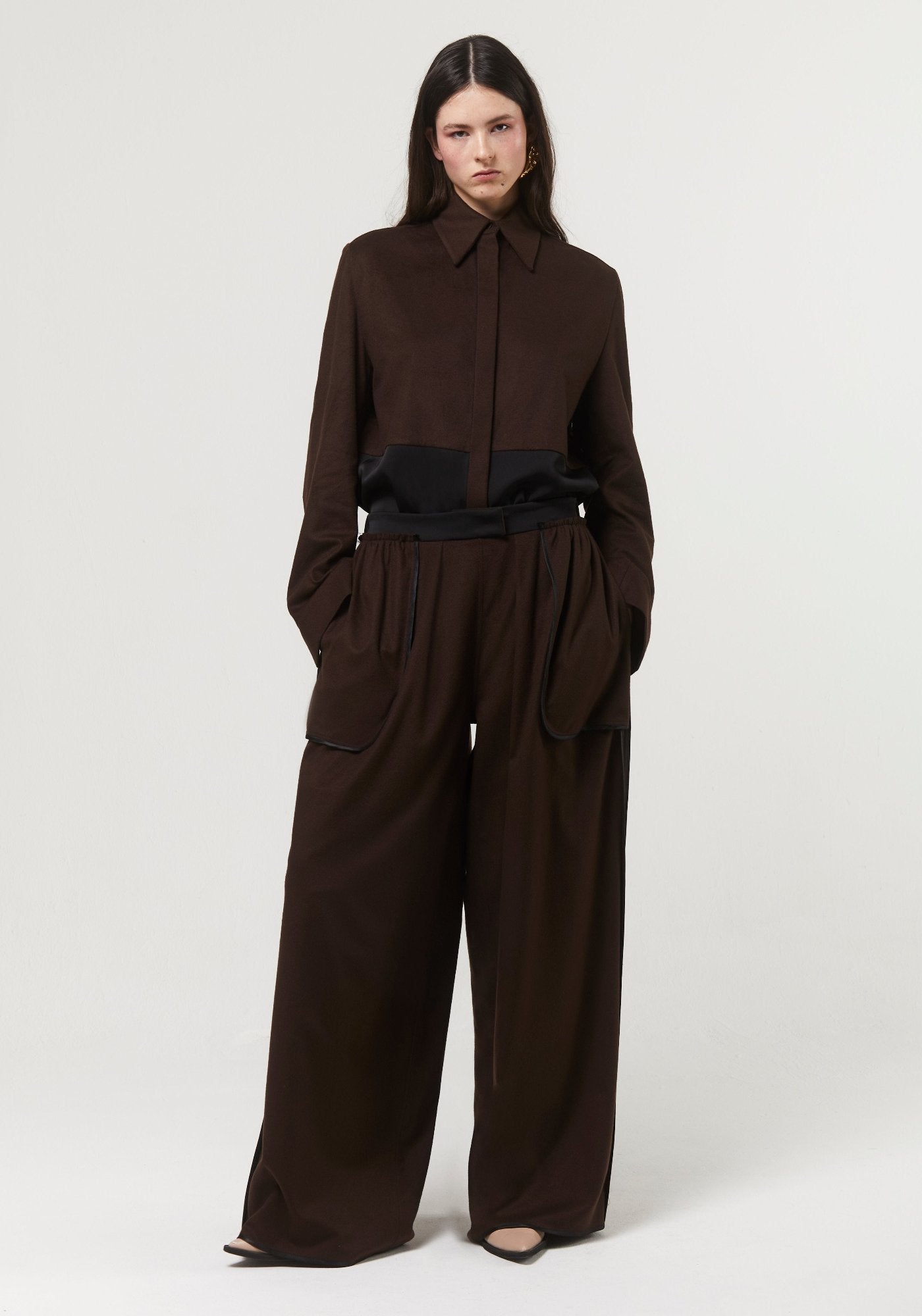 Double-sided cashmere pants