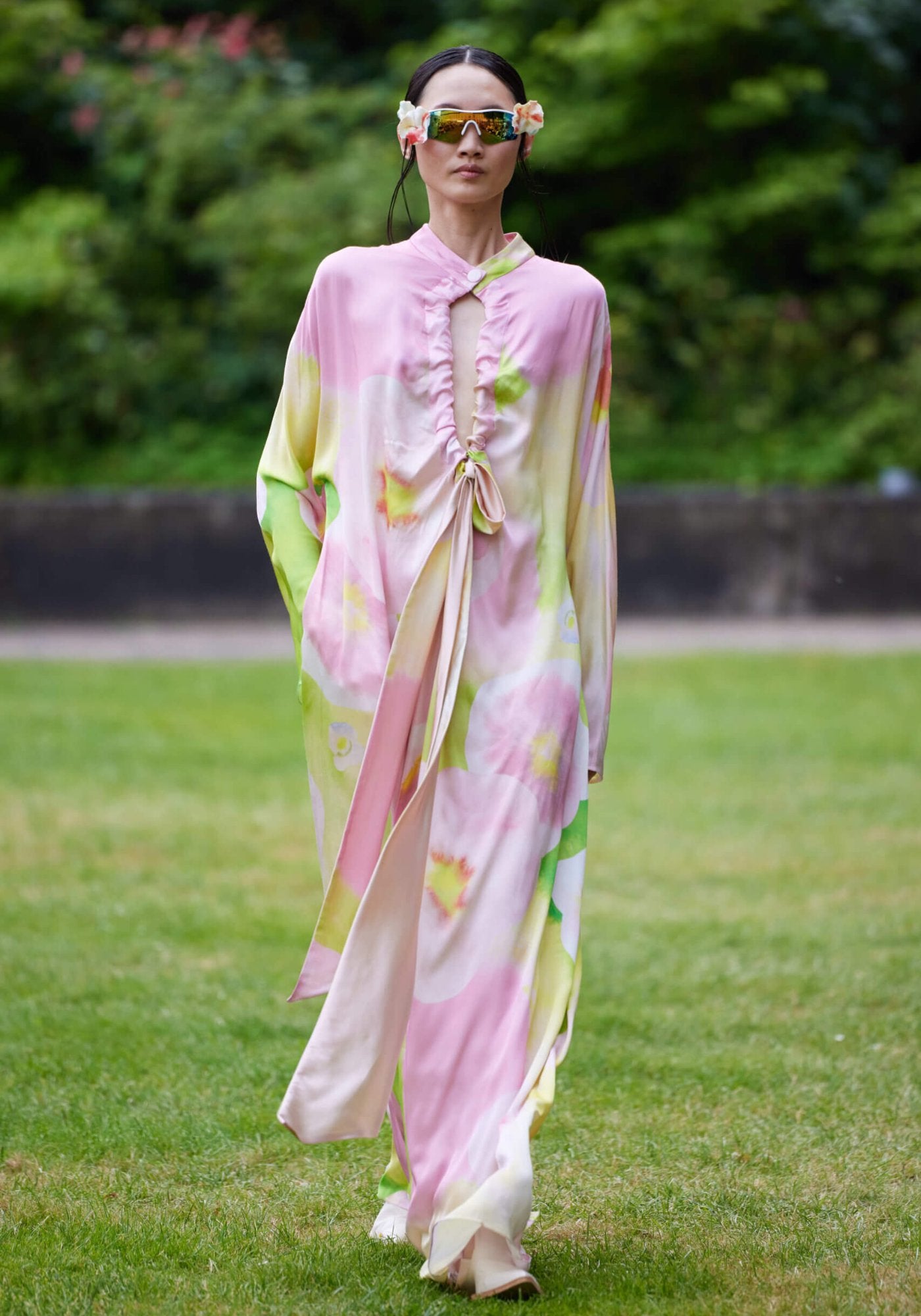 Flowerful silk maxi dress