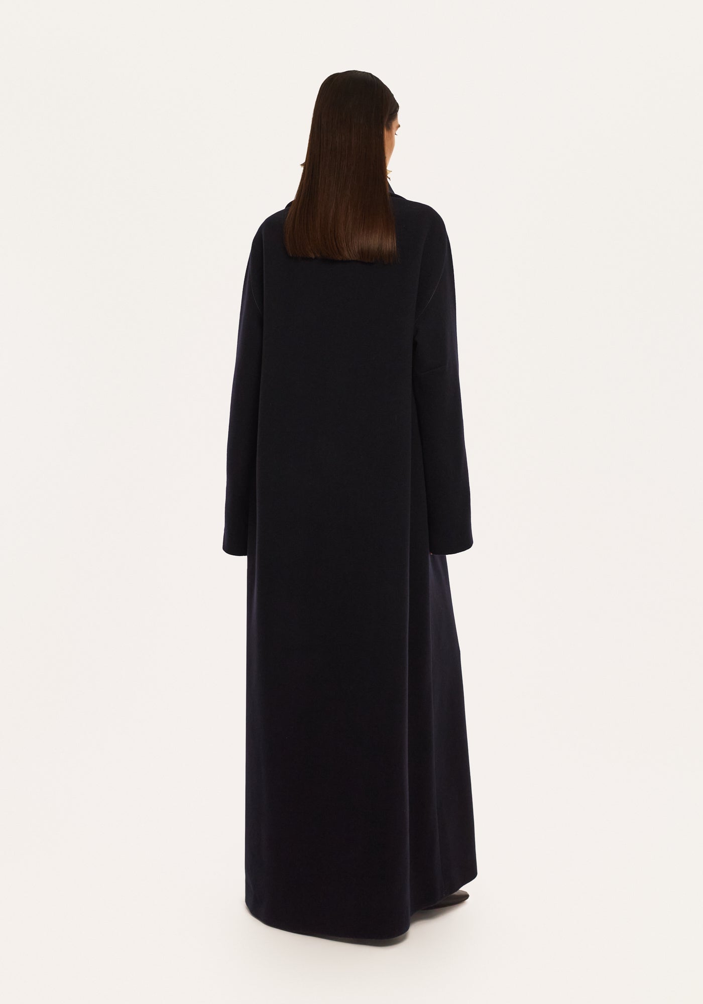 Dark blue wool coat with cape