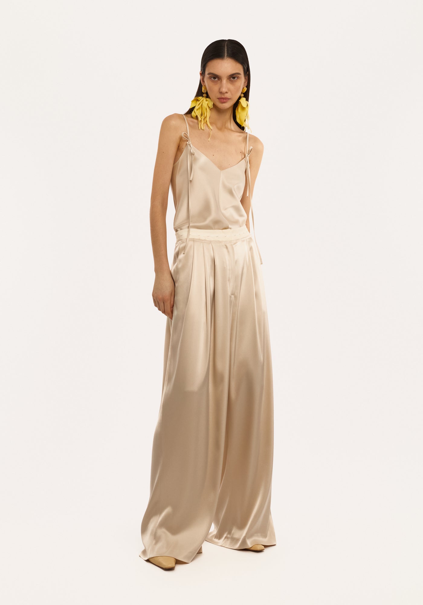 Silk beige top
