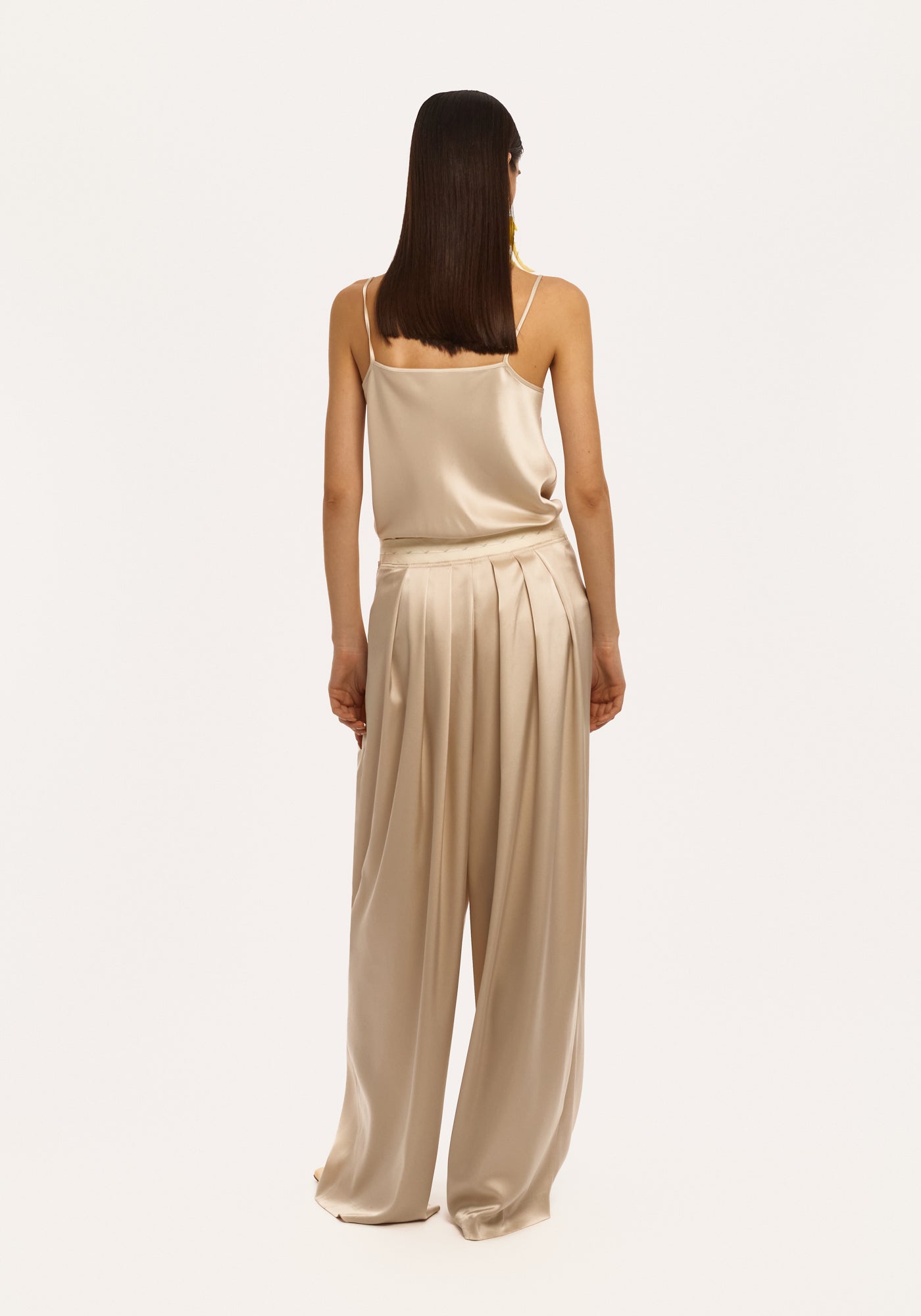 Silk beige pants