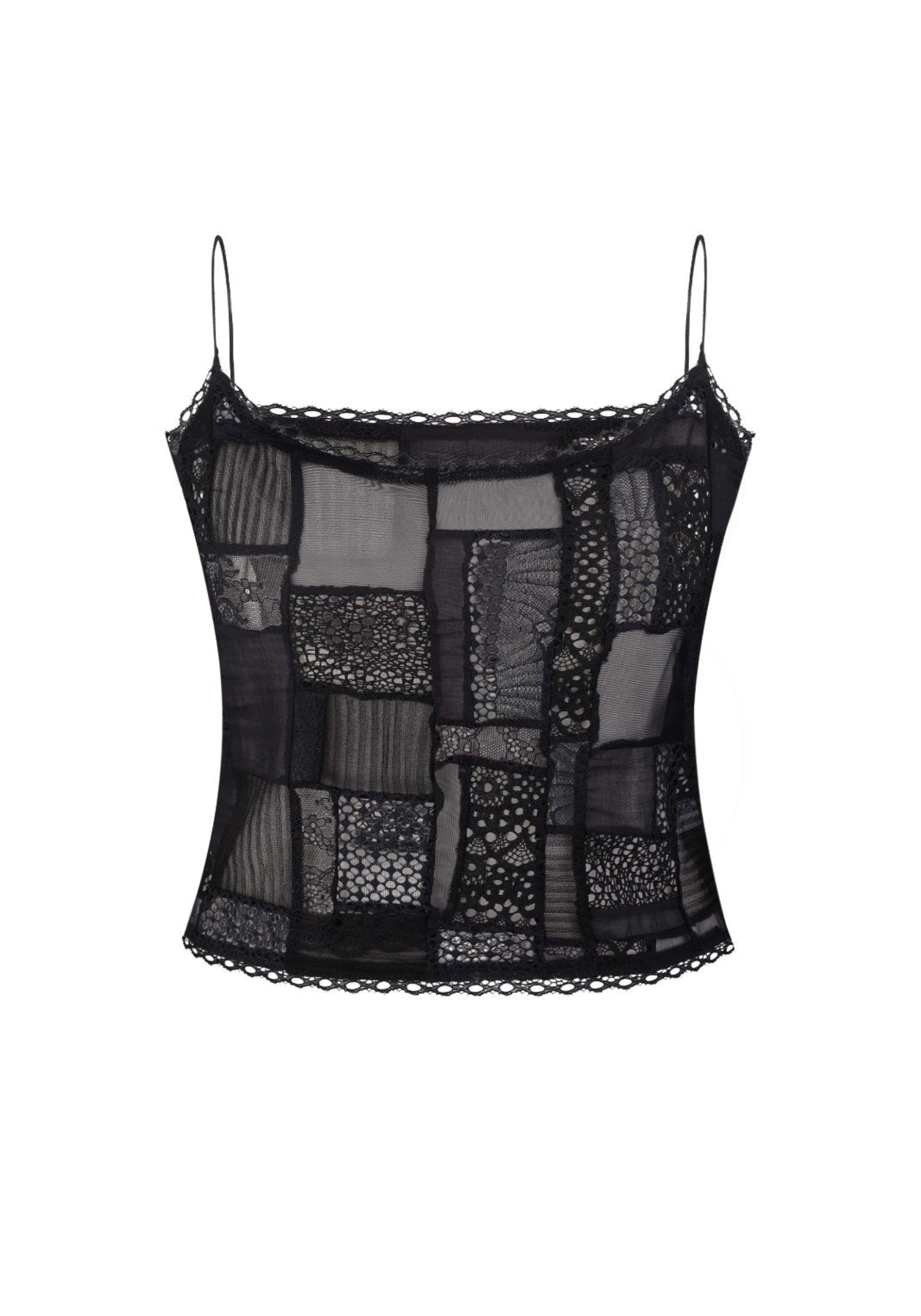 Black patchwork top