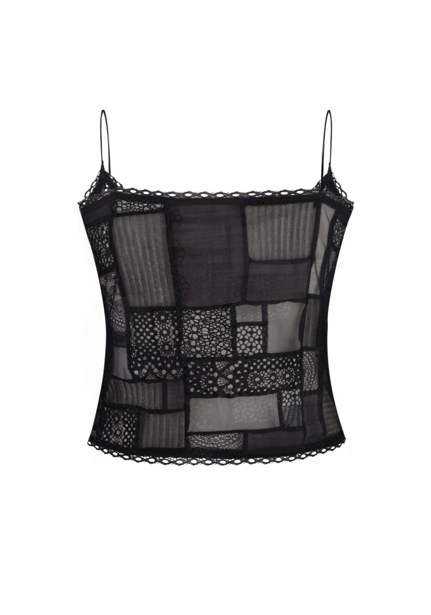 Black patchwork top