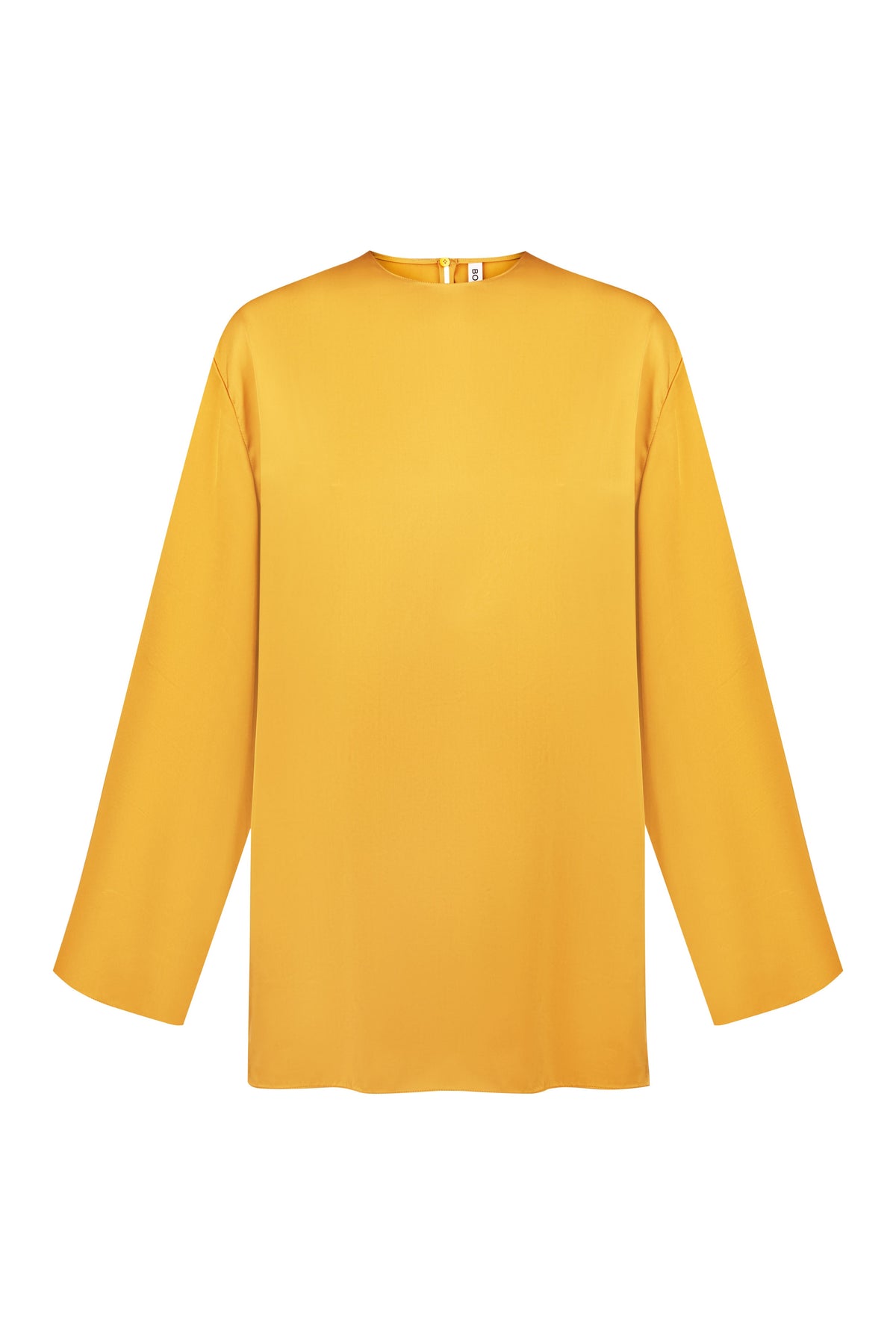 Yellow silk two-piece blouse