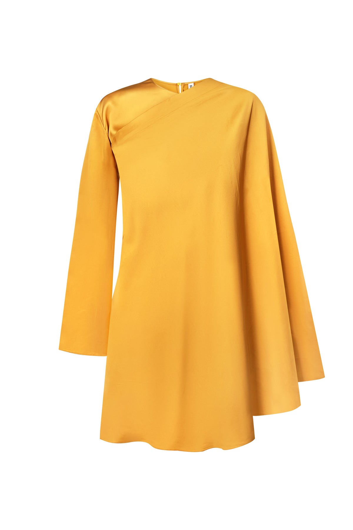 Yellow silk two-piece blouse