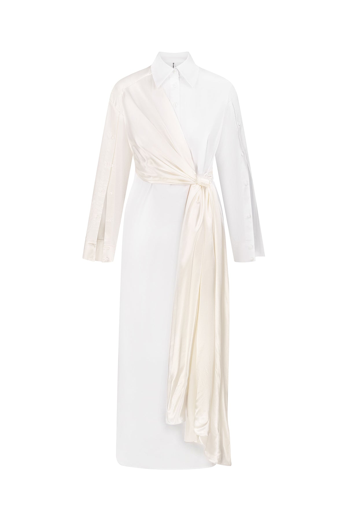 White transformer dress-shirt with silk