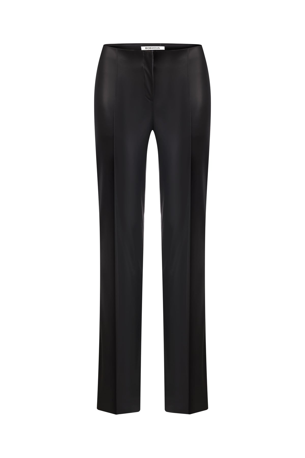 Black eco-leather pants