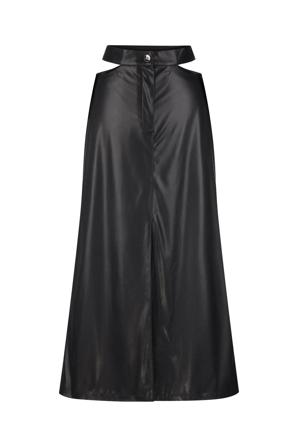 Black eco-leather skirt