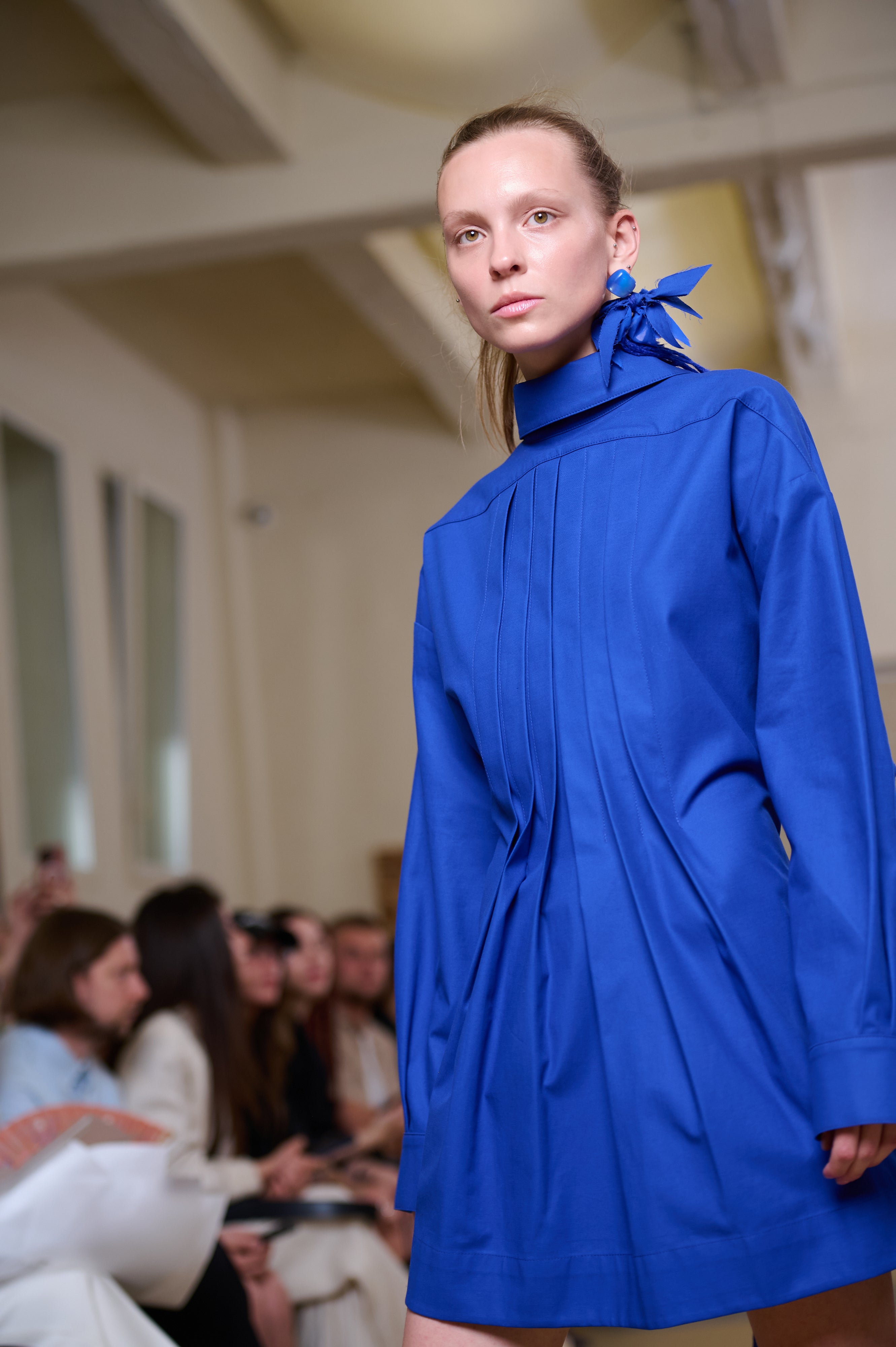 Blue earrings with agate