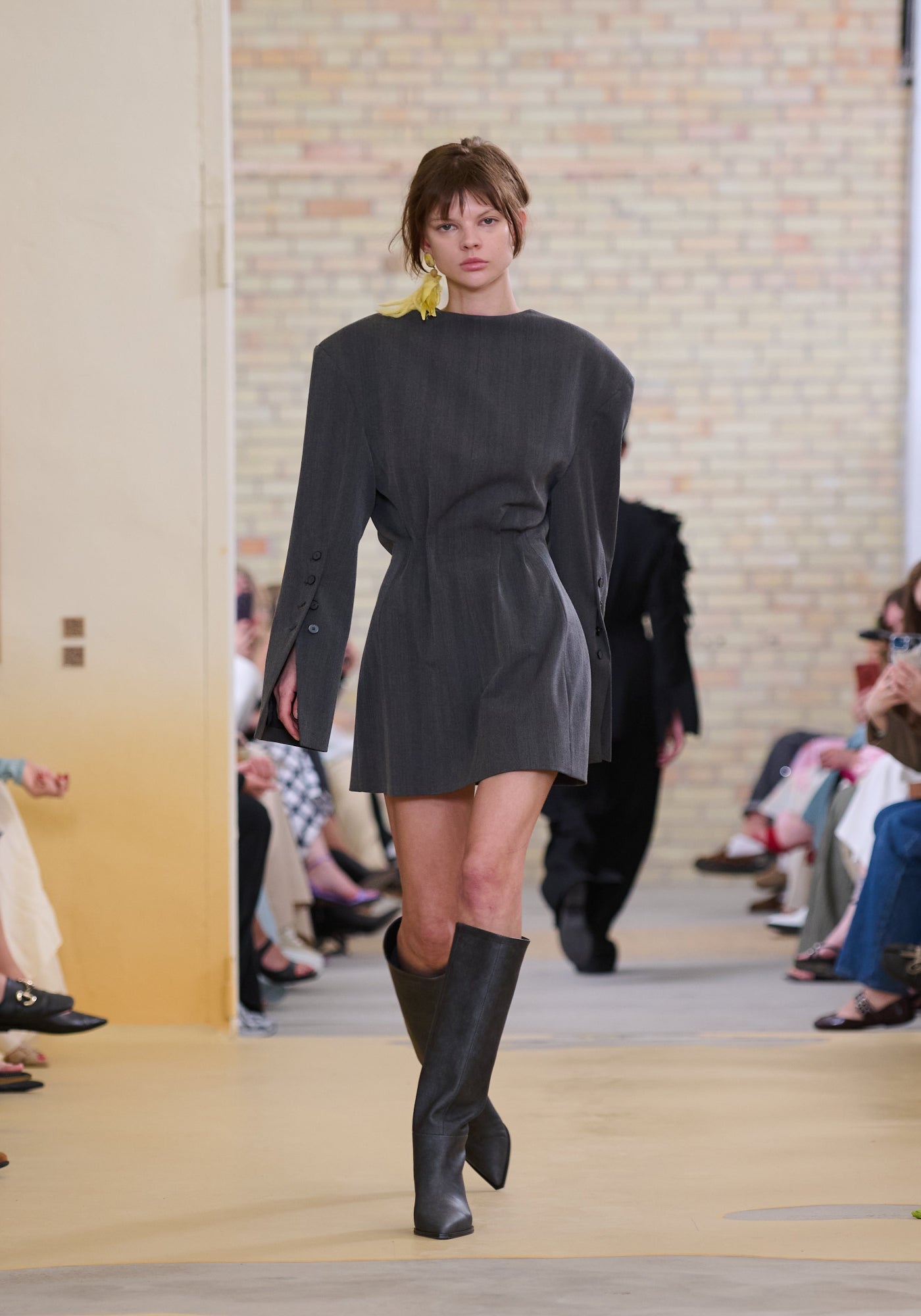 Dark grey double-sided jacket-dress