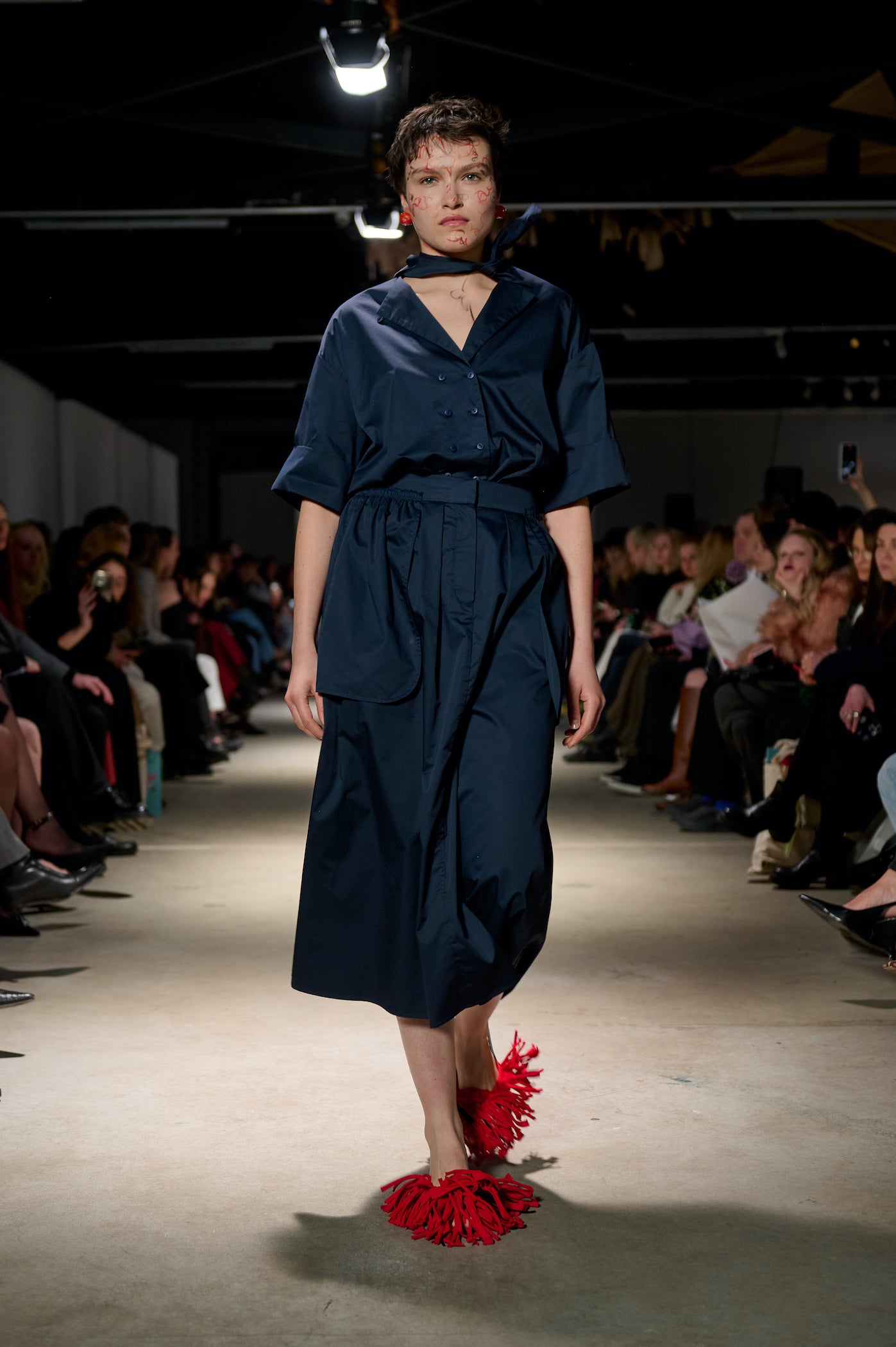 Dark-blue skirt