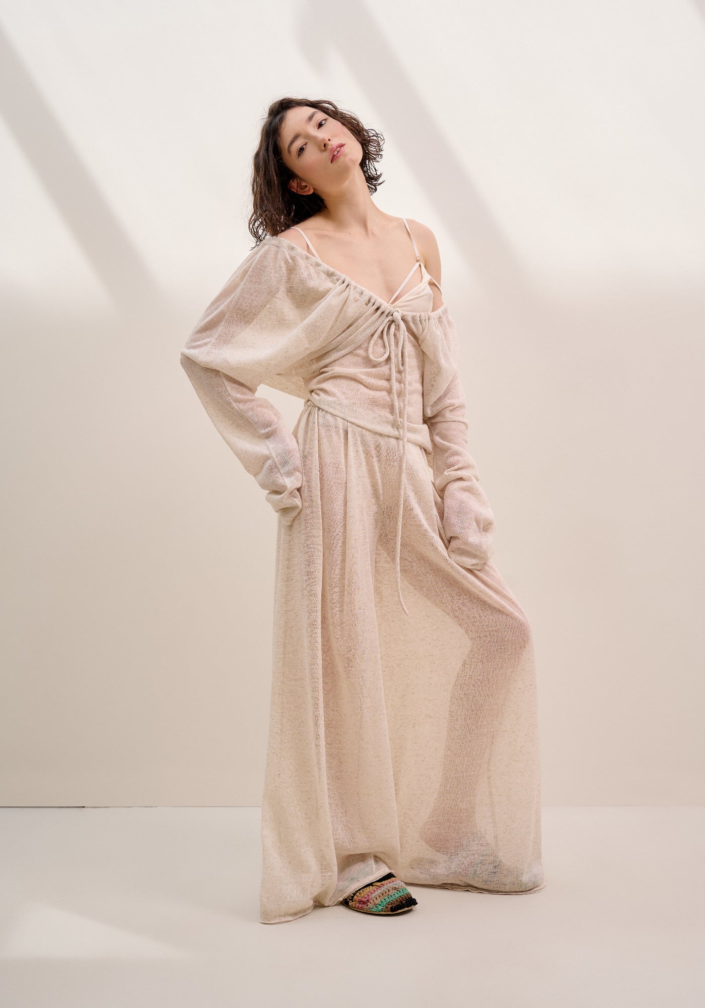 Transparent linen top