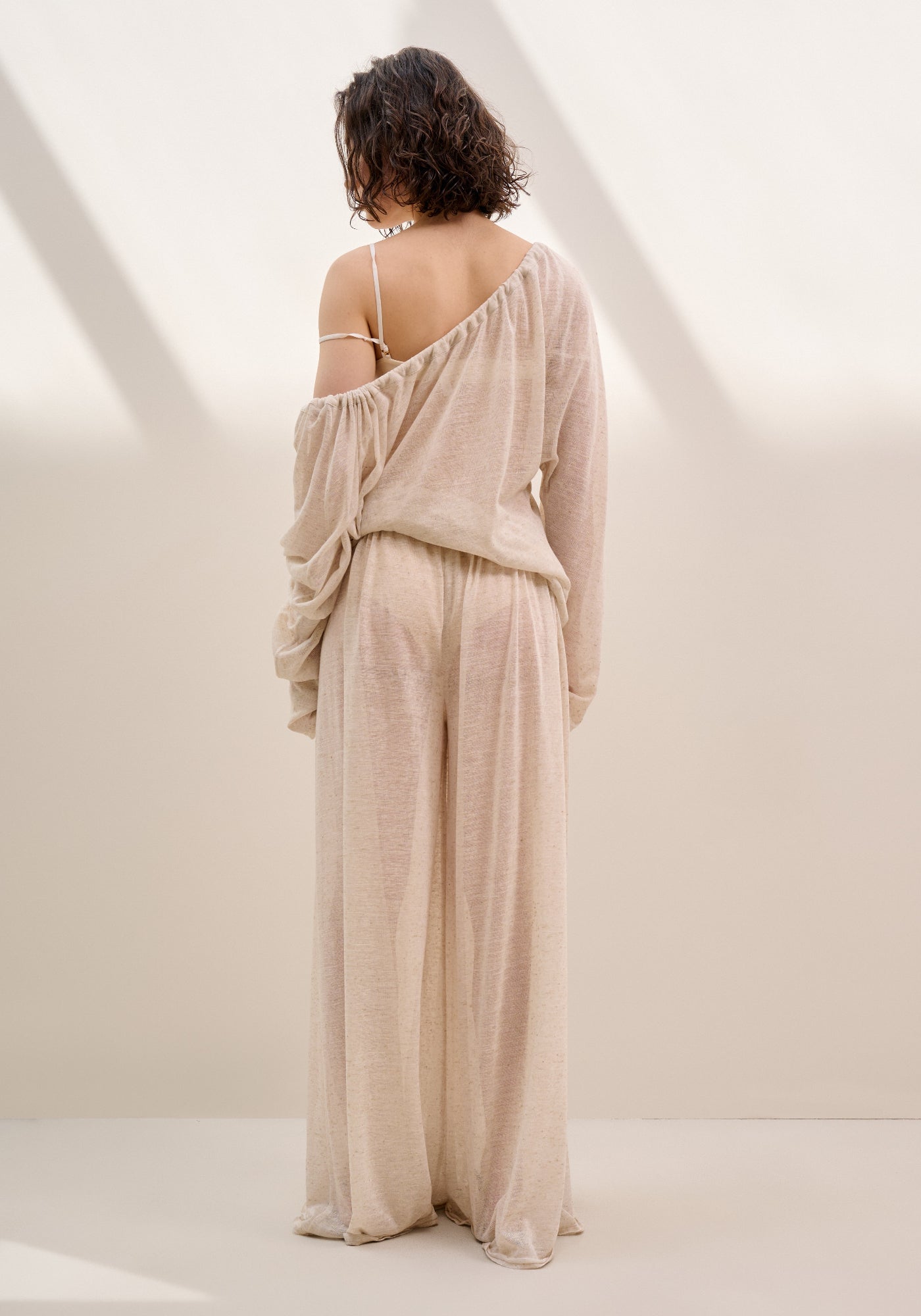 Transparent linen top