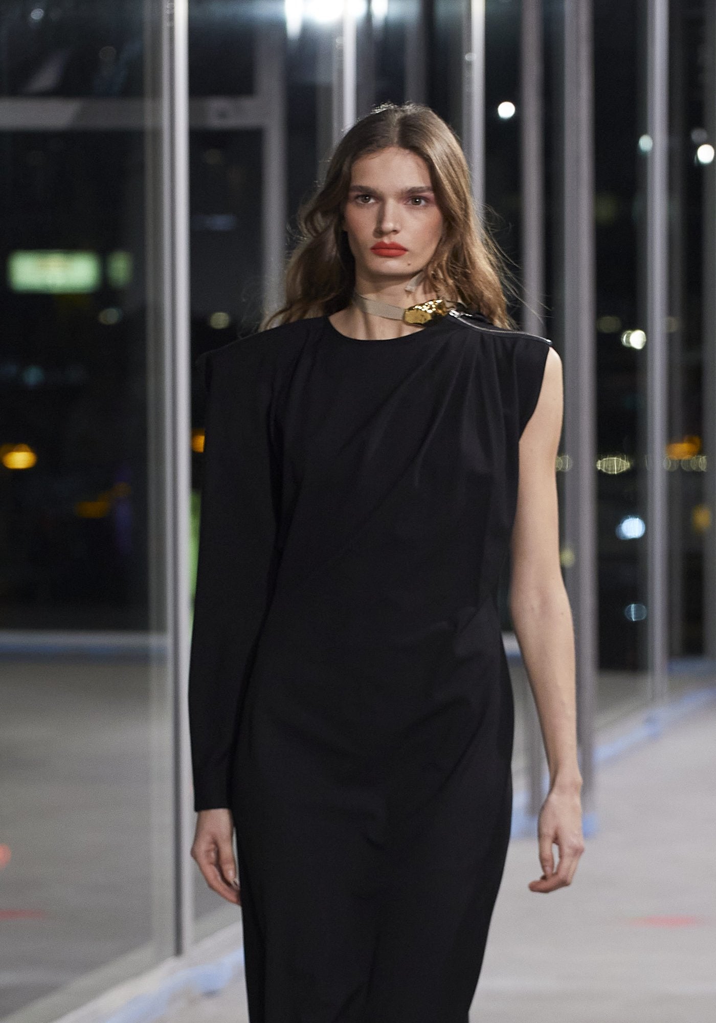 Asymmetric black dress