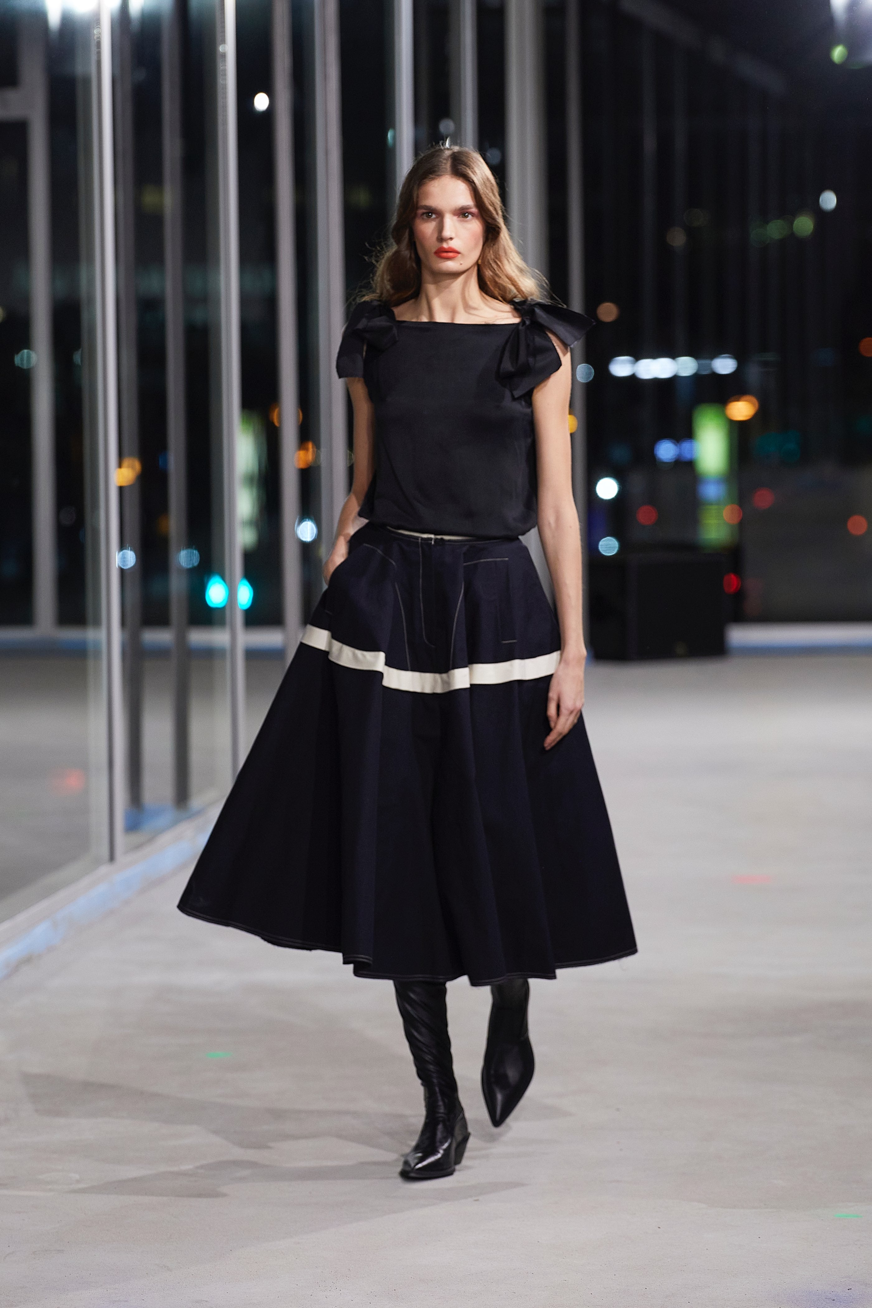 Black А-silhouette skirt