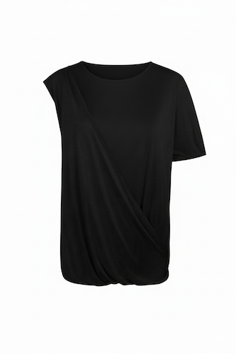 Black silk transformer top