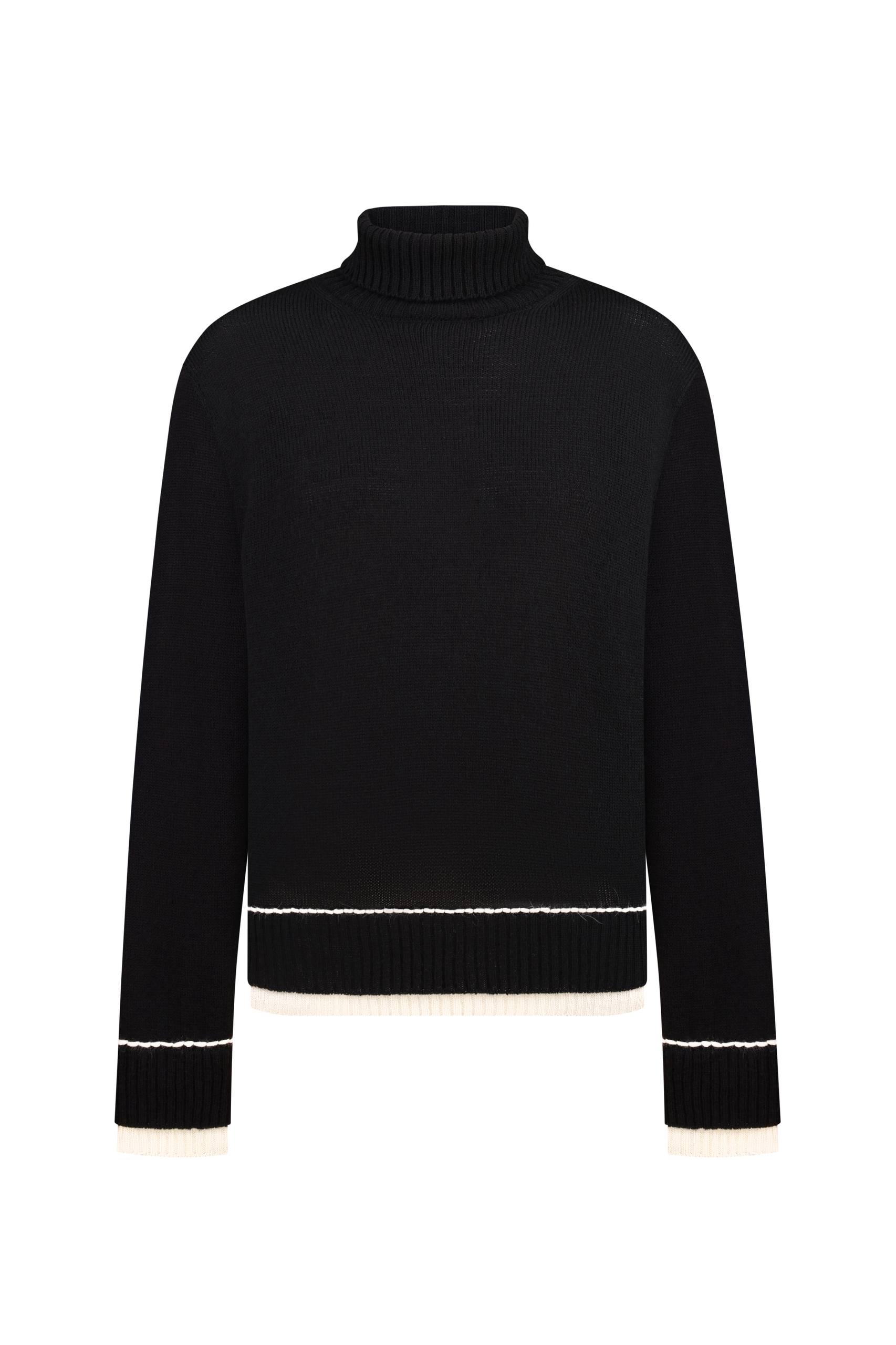 Black wool sweater