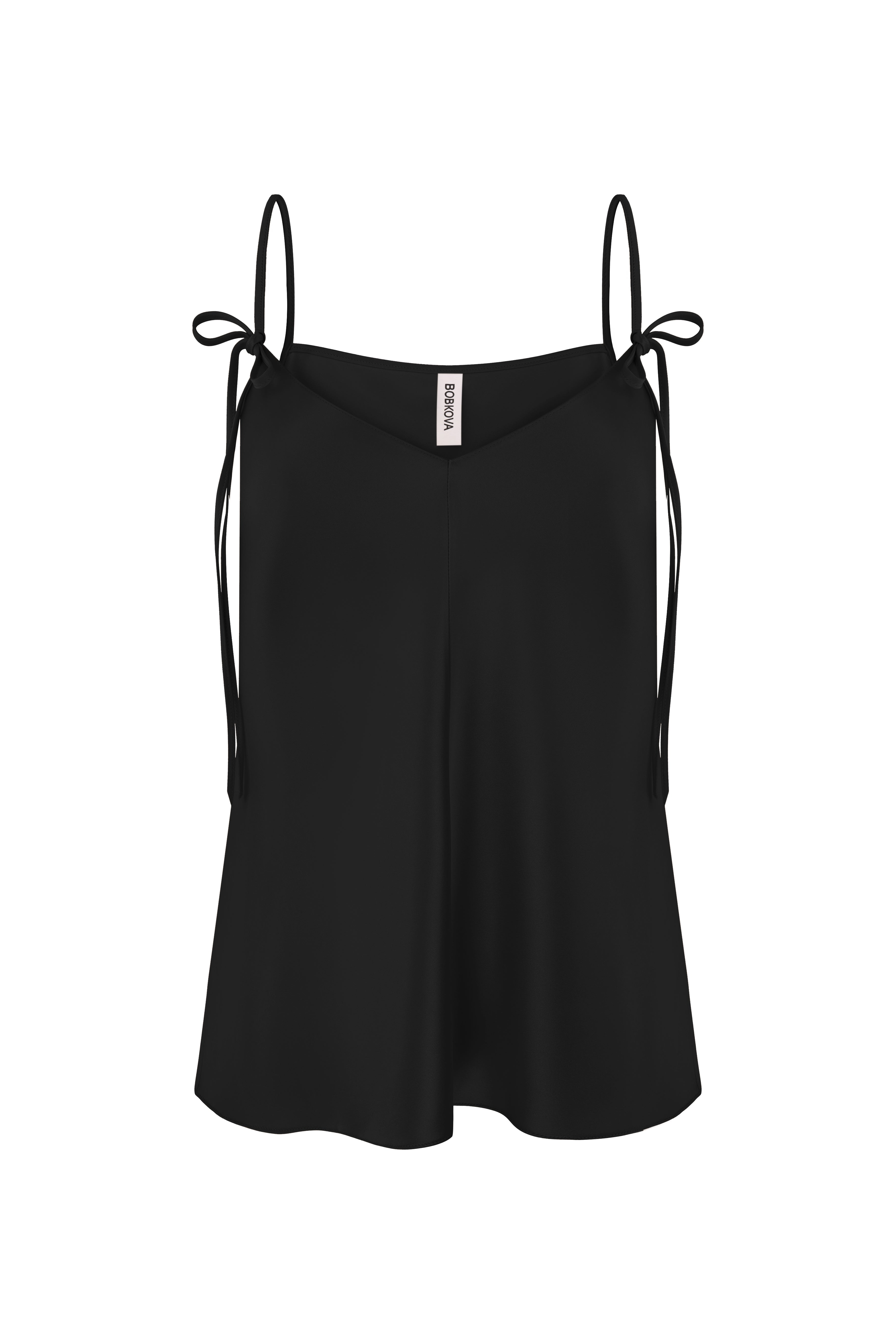 Silk black top