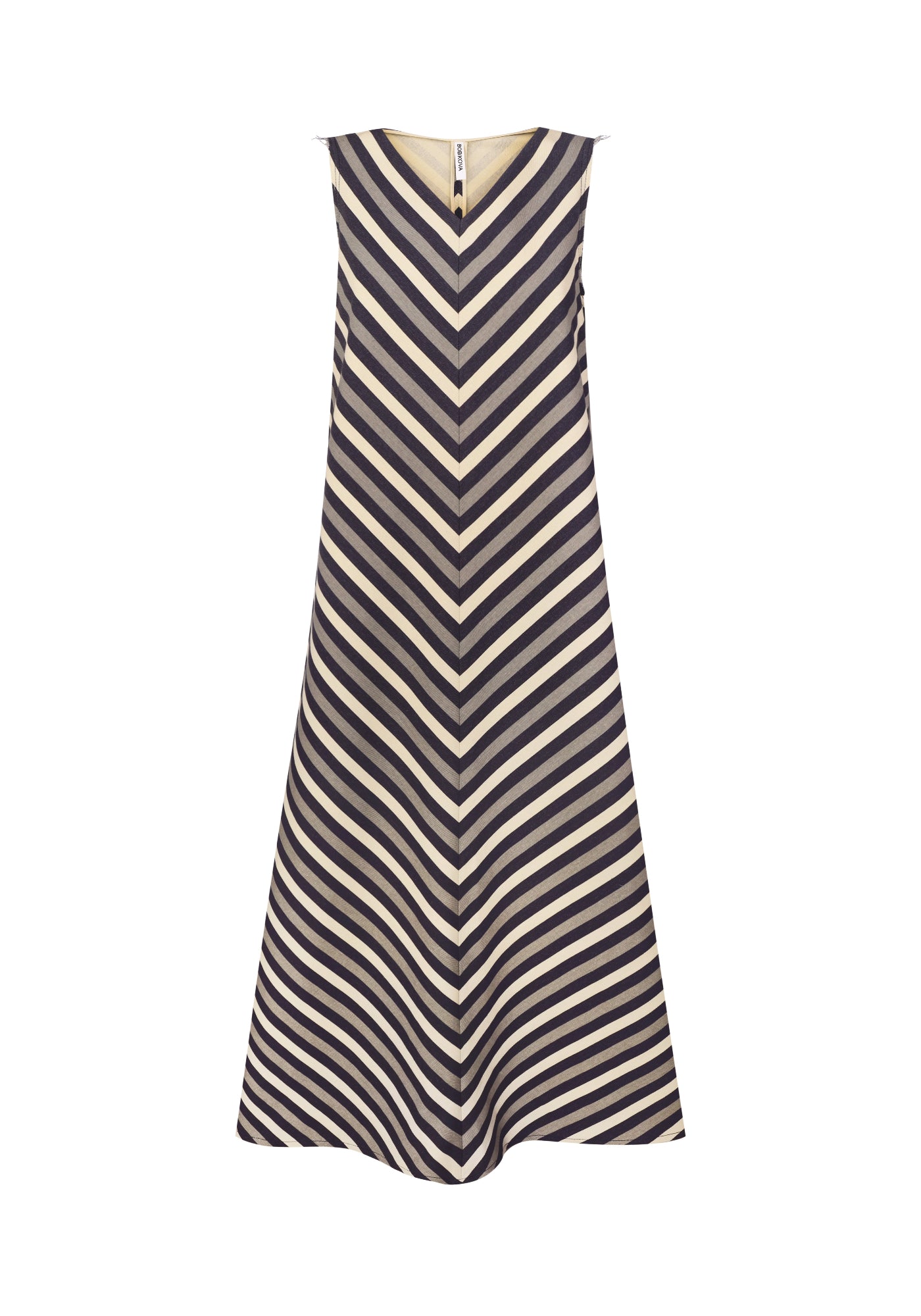 Striped jeans jumper-dress