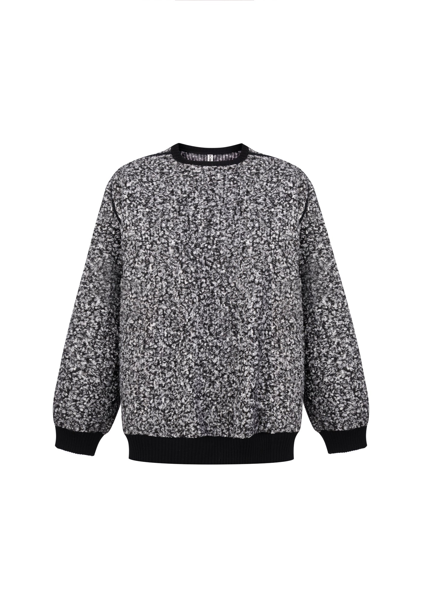 Grey faux fur sweatshirt