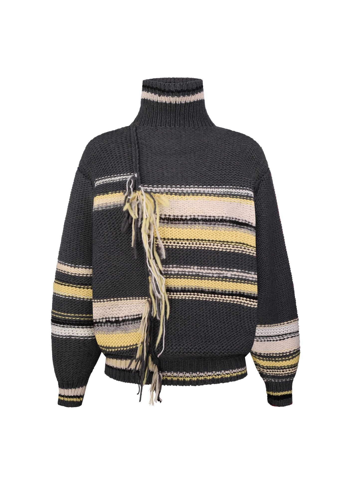 Grey striped handmade sweater | Private