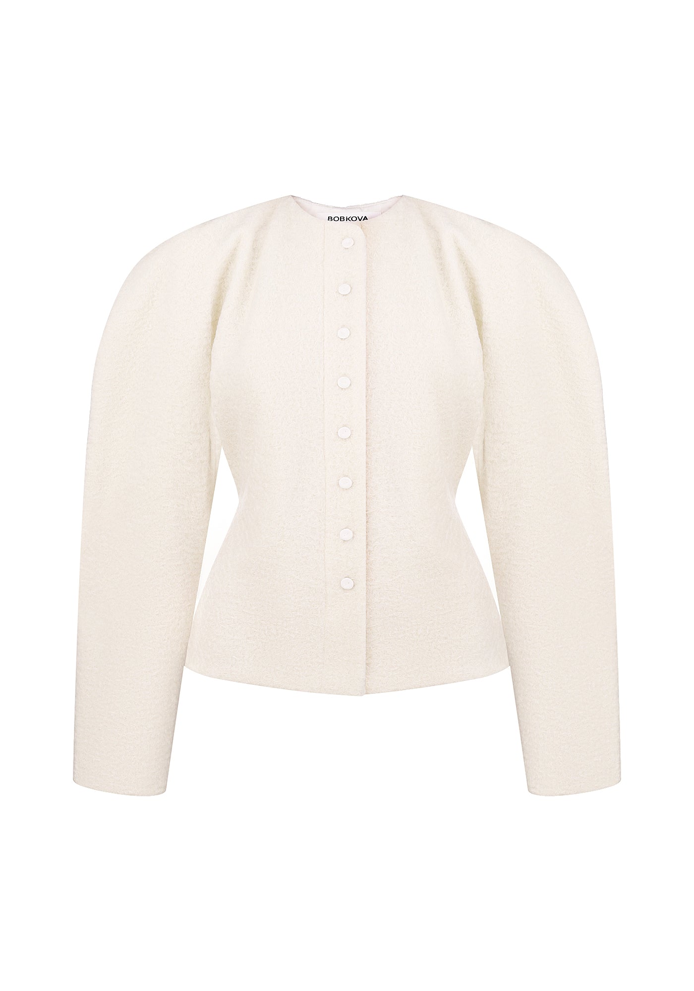 White knitted jacket