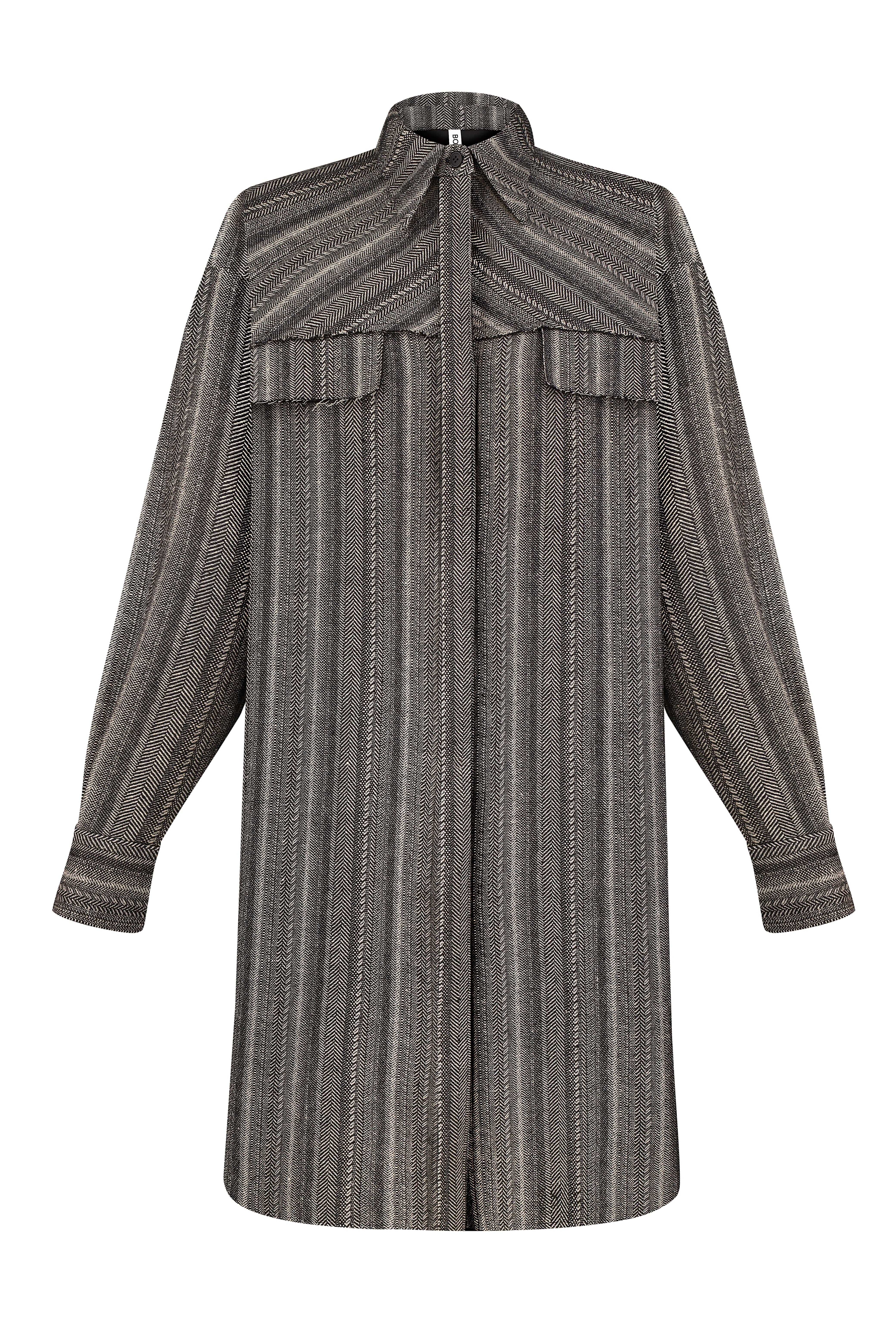 Black and beige tweed shirt