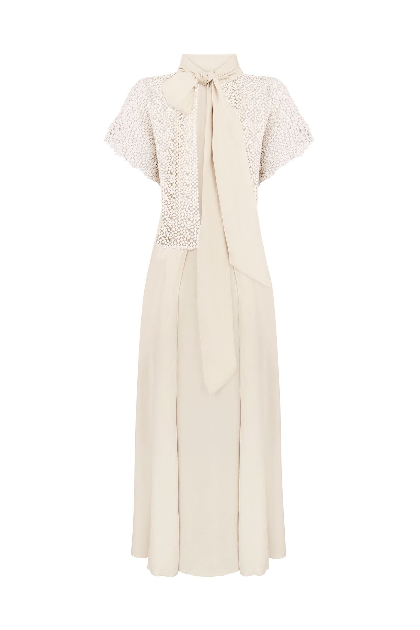 Cream dress with lace back