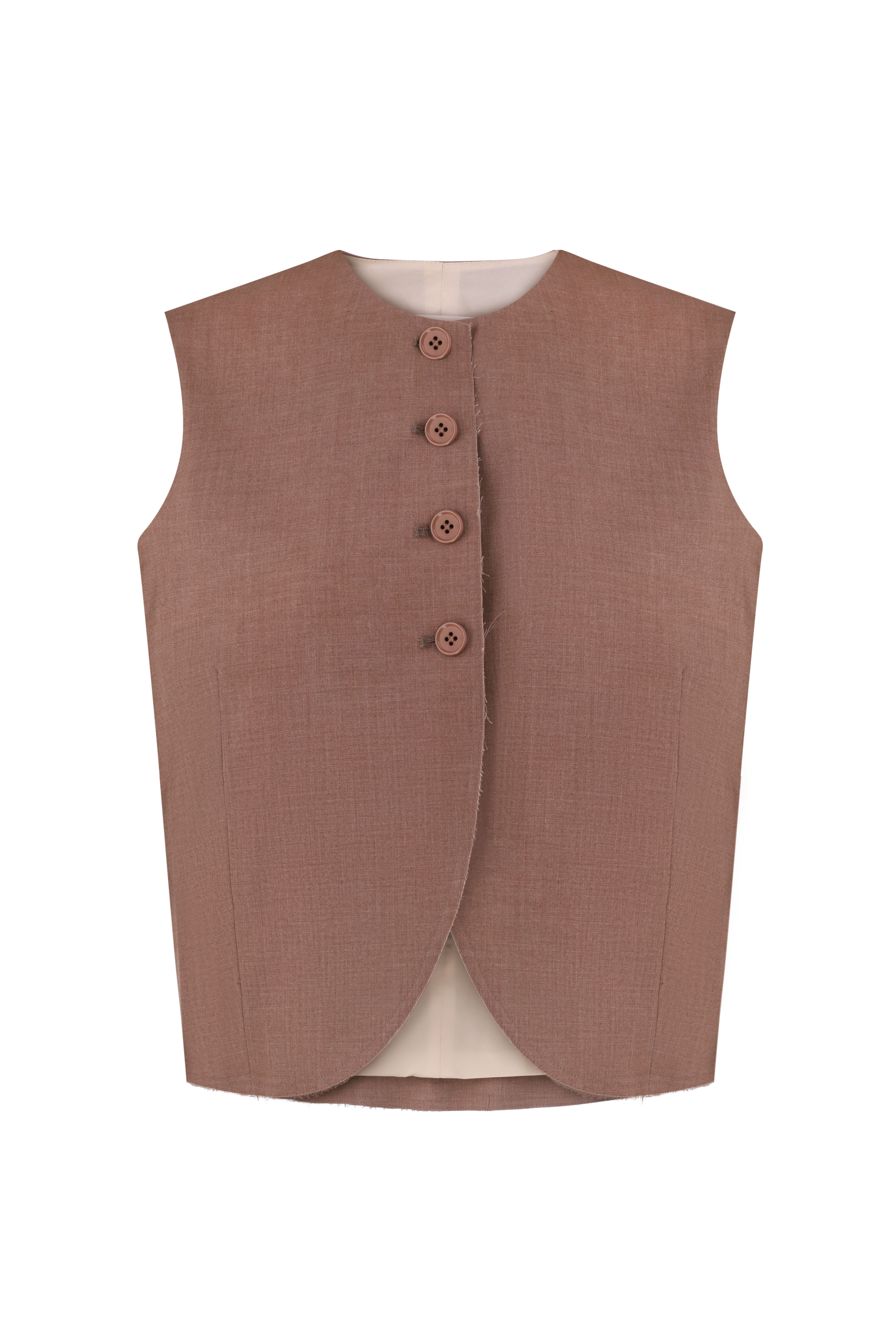 Cappuccino cotton vest