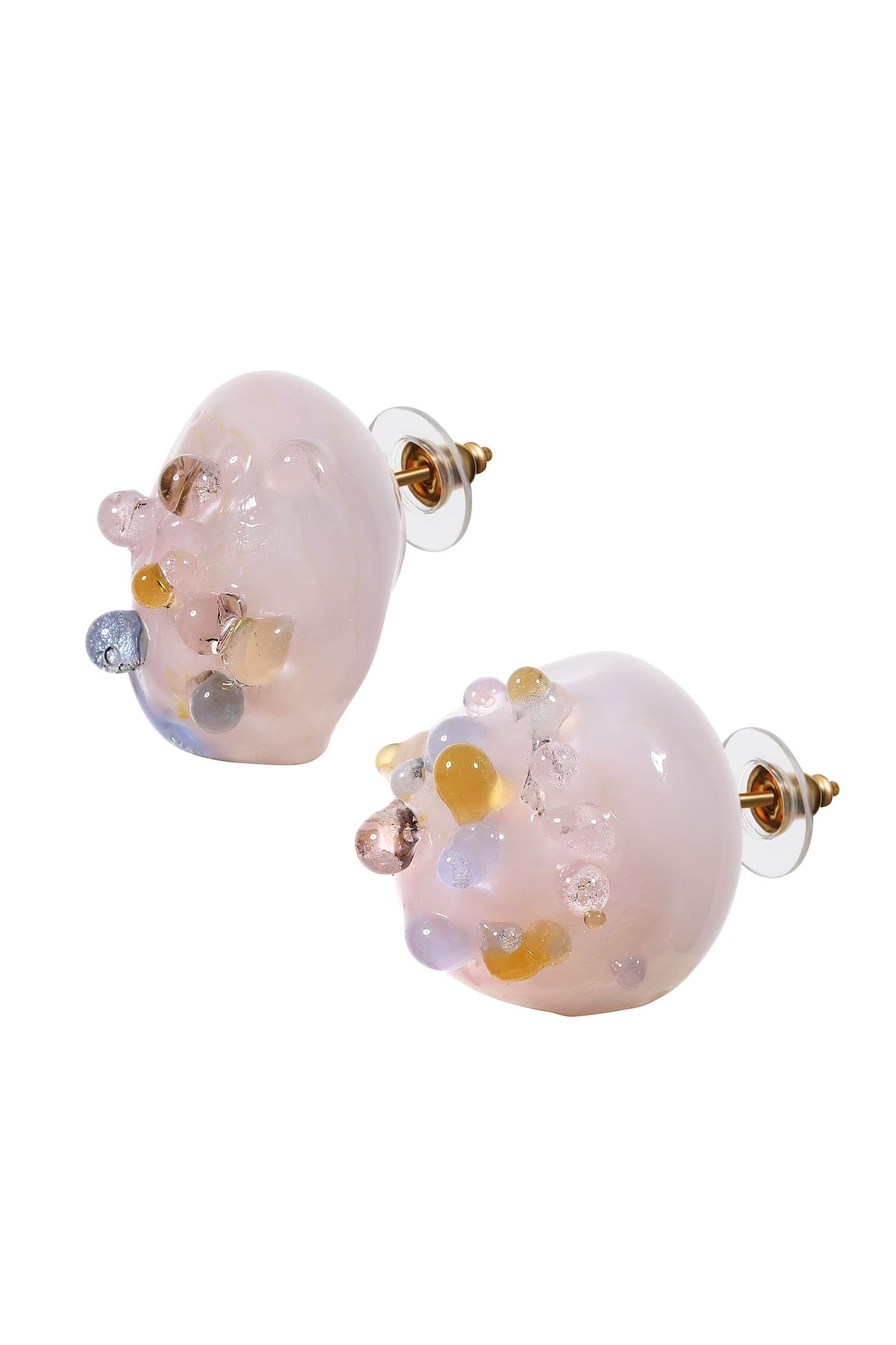 Large glass earrings