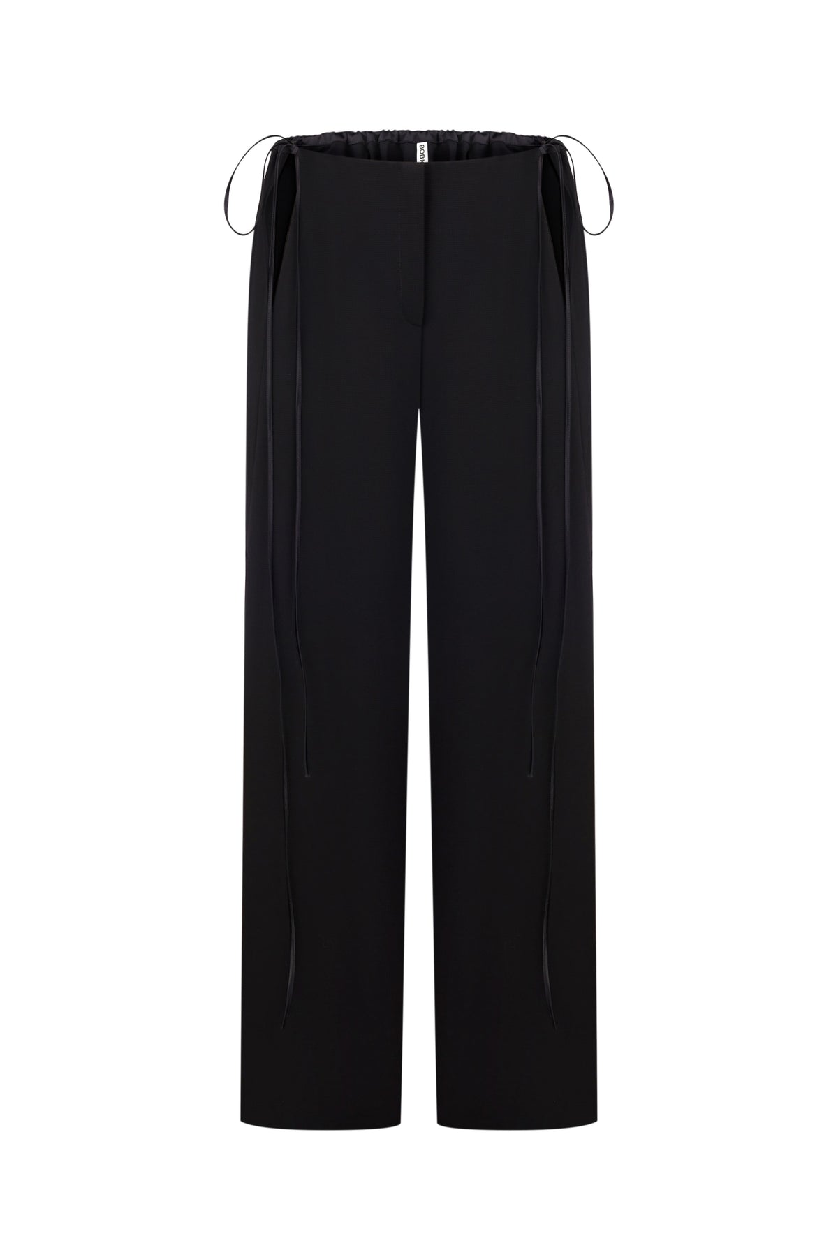 Black pants with slits
