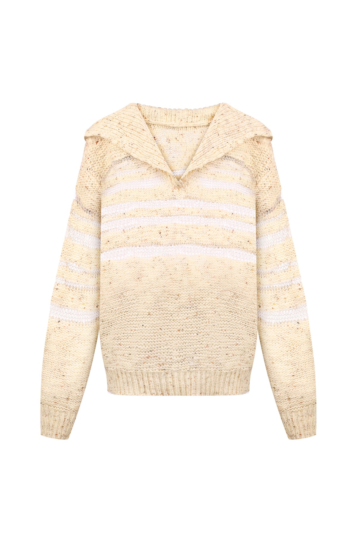 Cream hand-knitted sweater