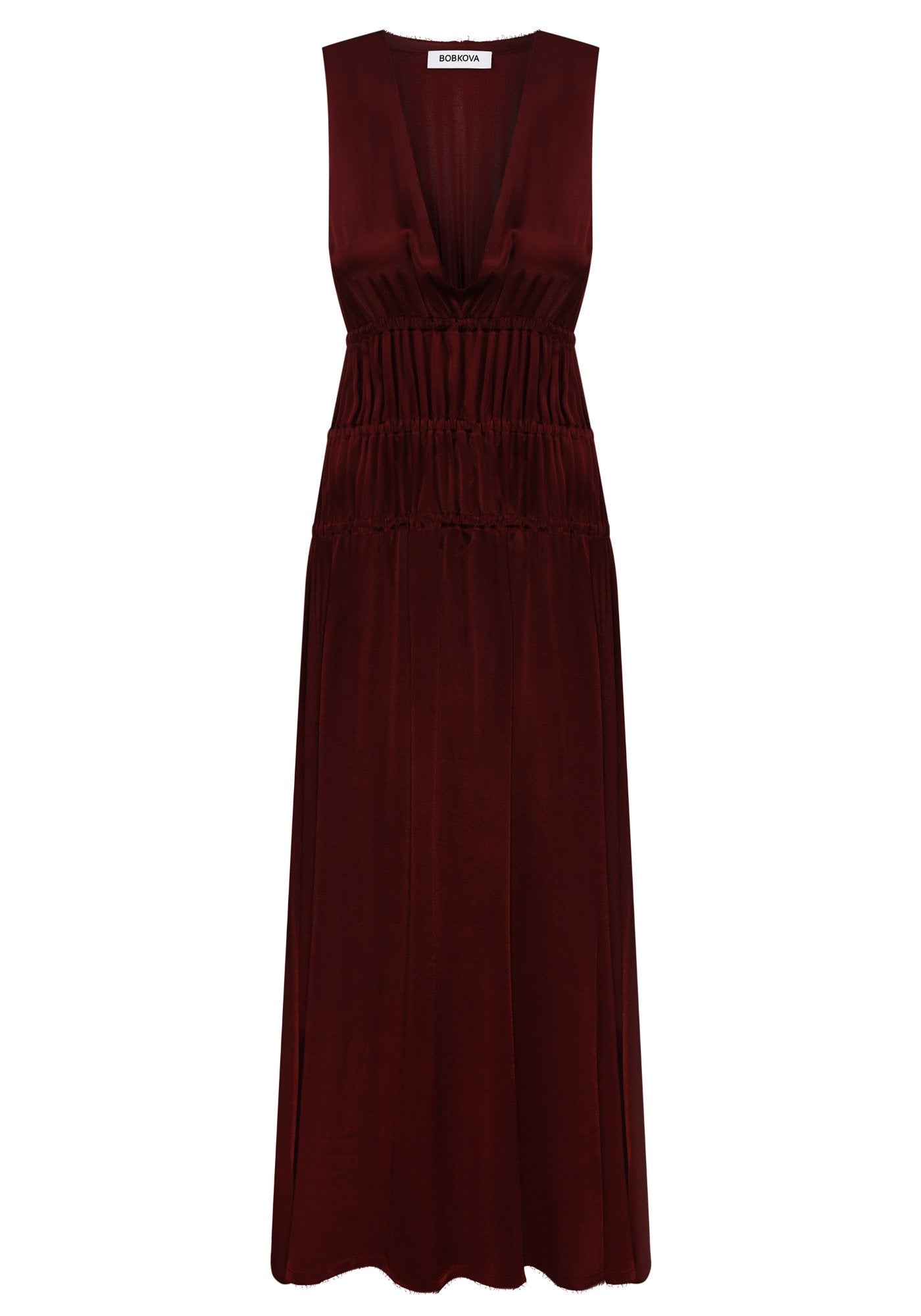 Silk Bordeaux dress