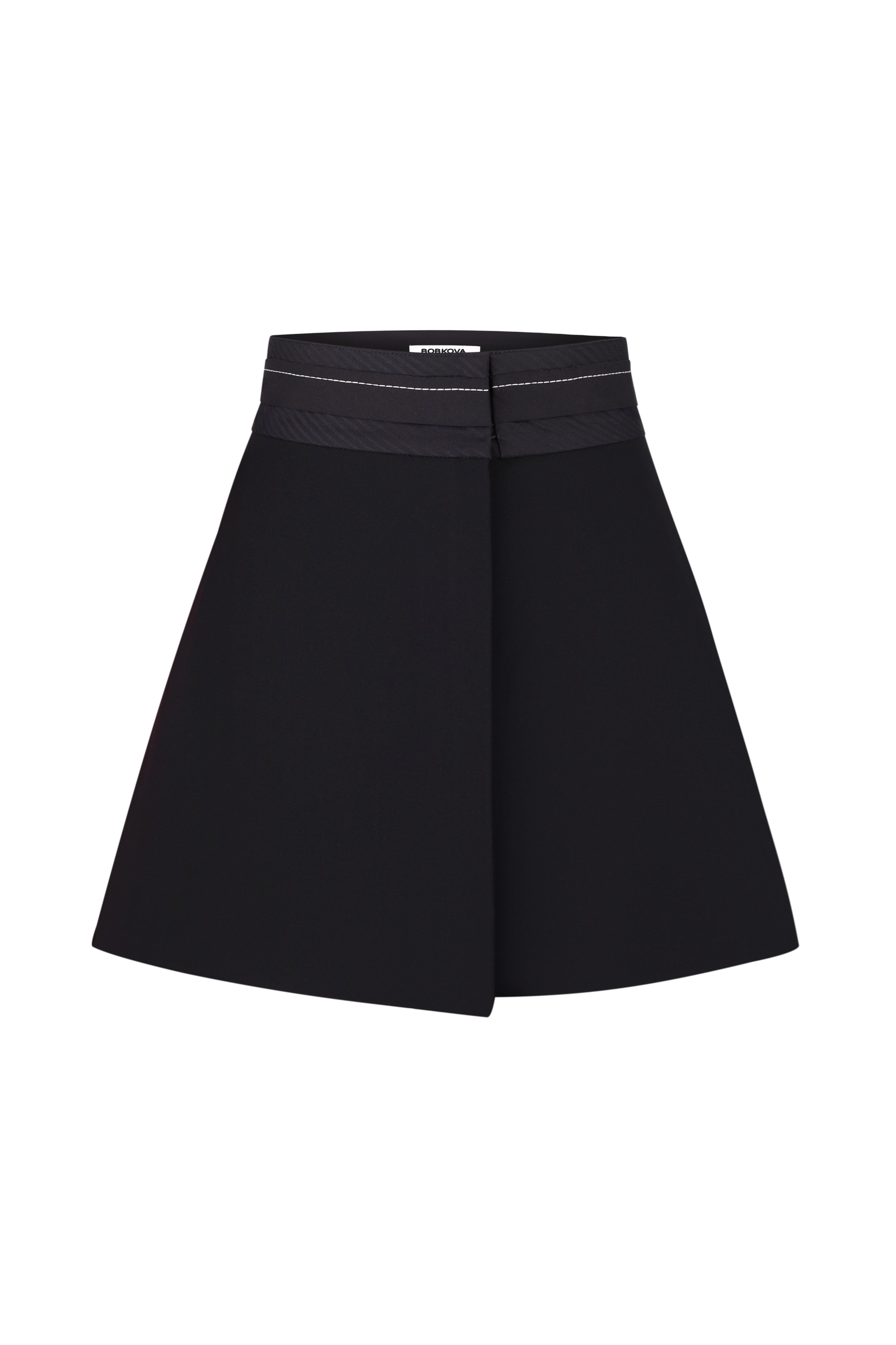 Black mini skirt-belt