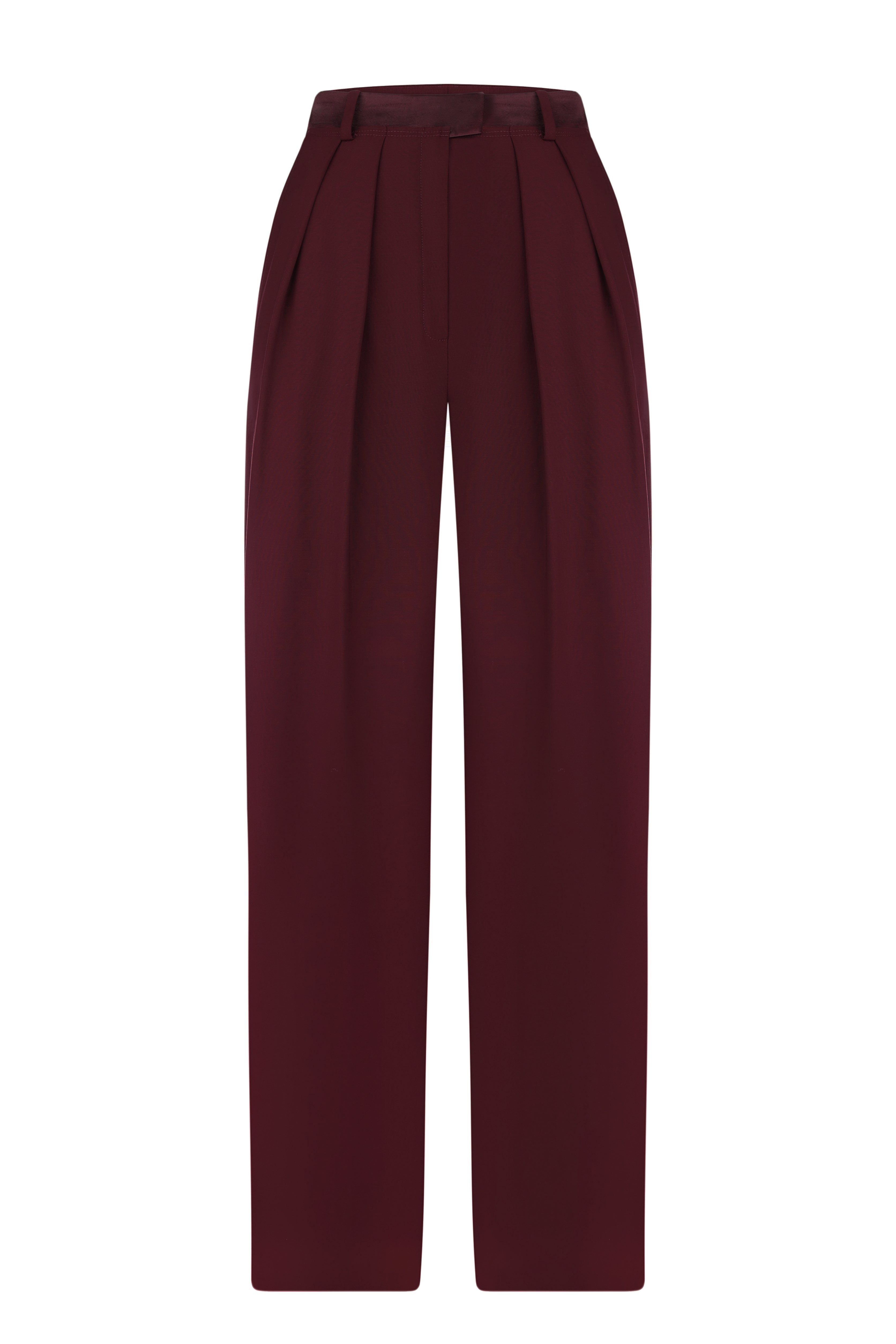 Bordeaux pants with silk belt