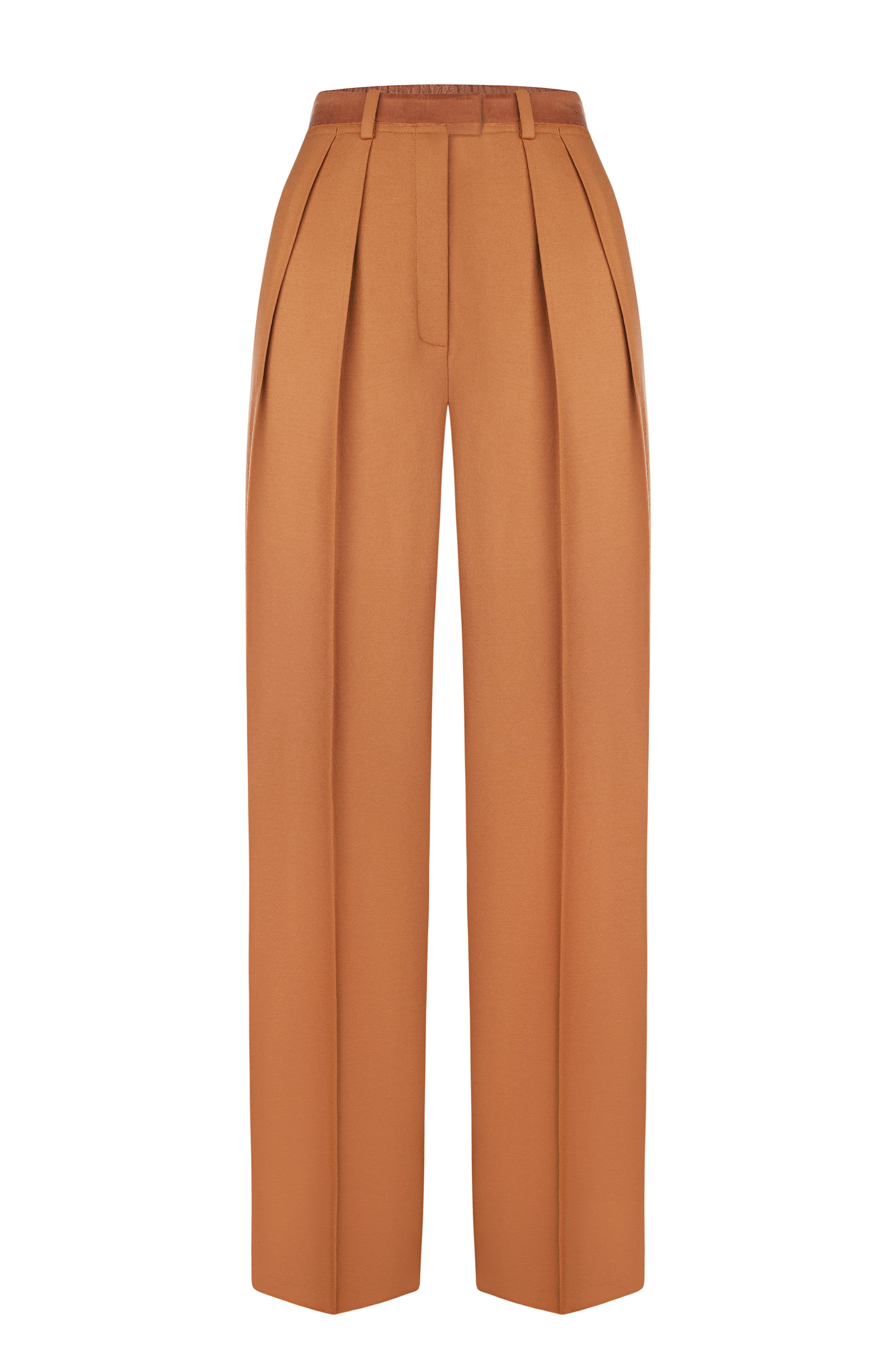 Wool ochre pants