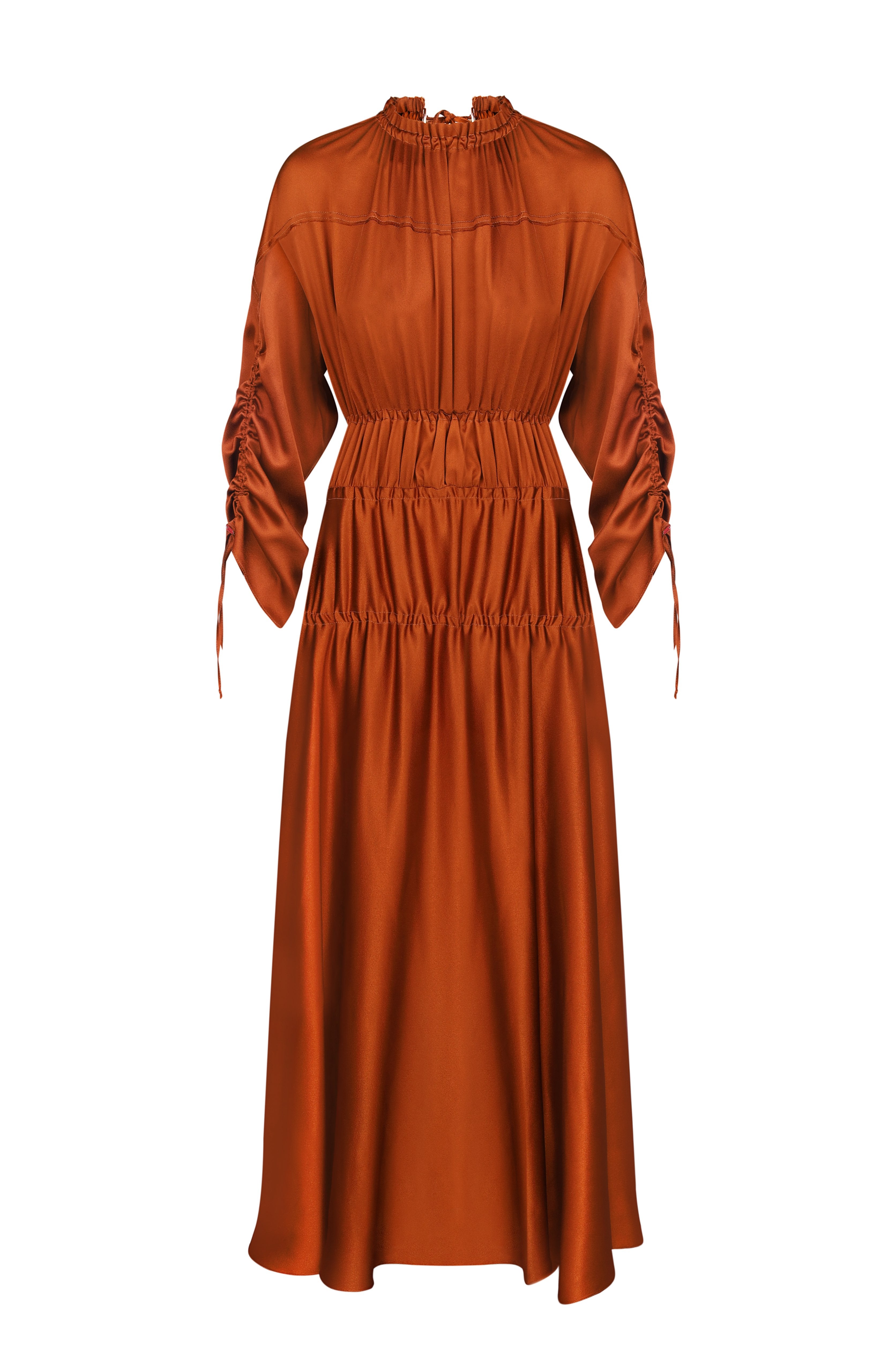 Silk ochre dress