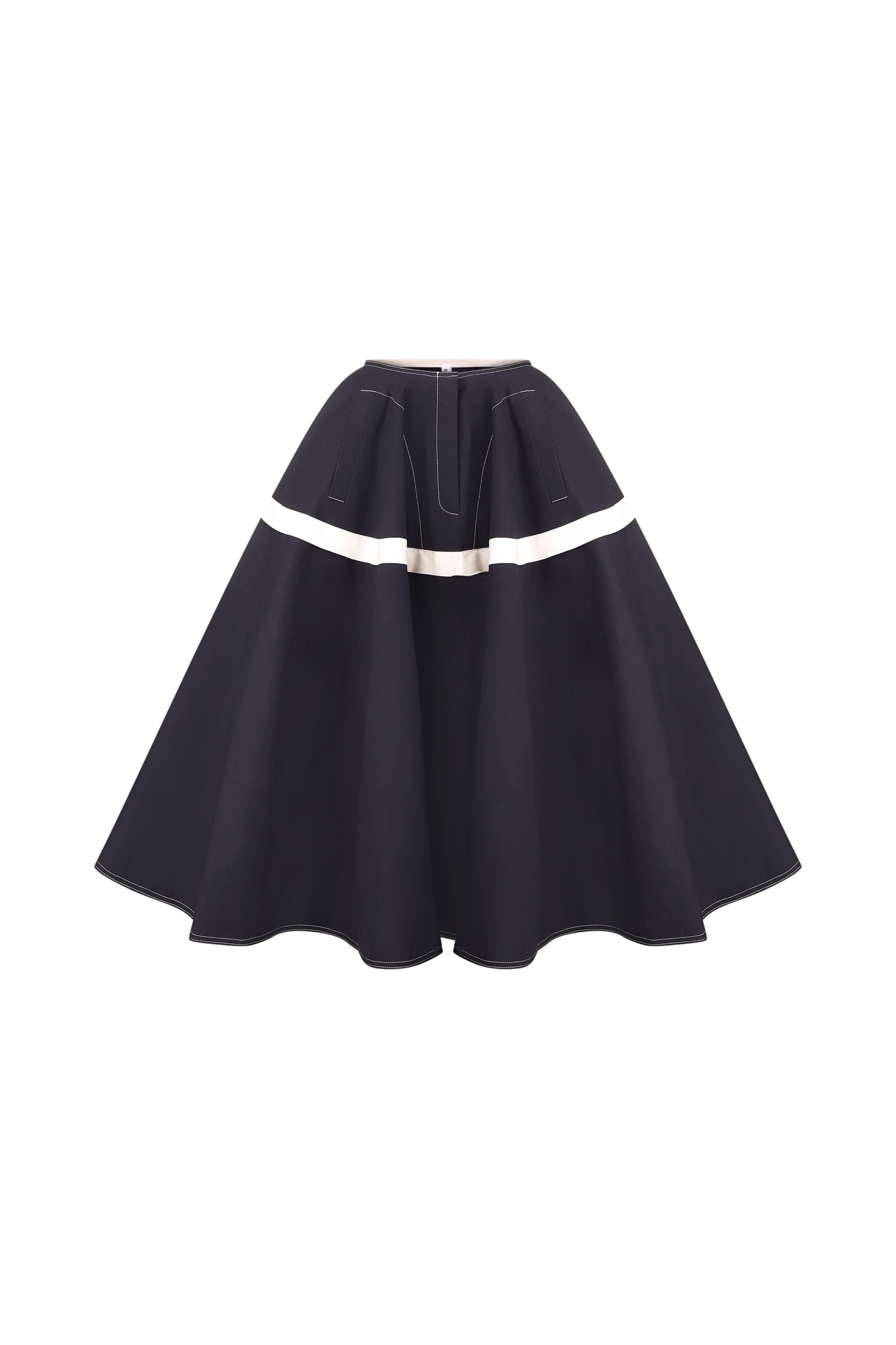 Black А-silhouette skirt