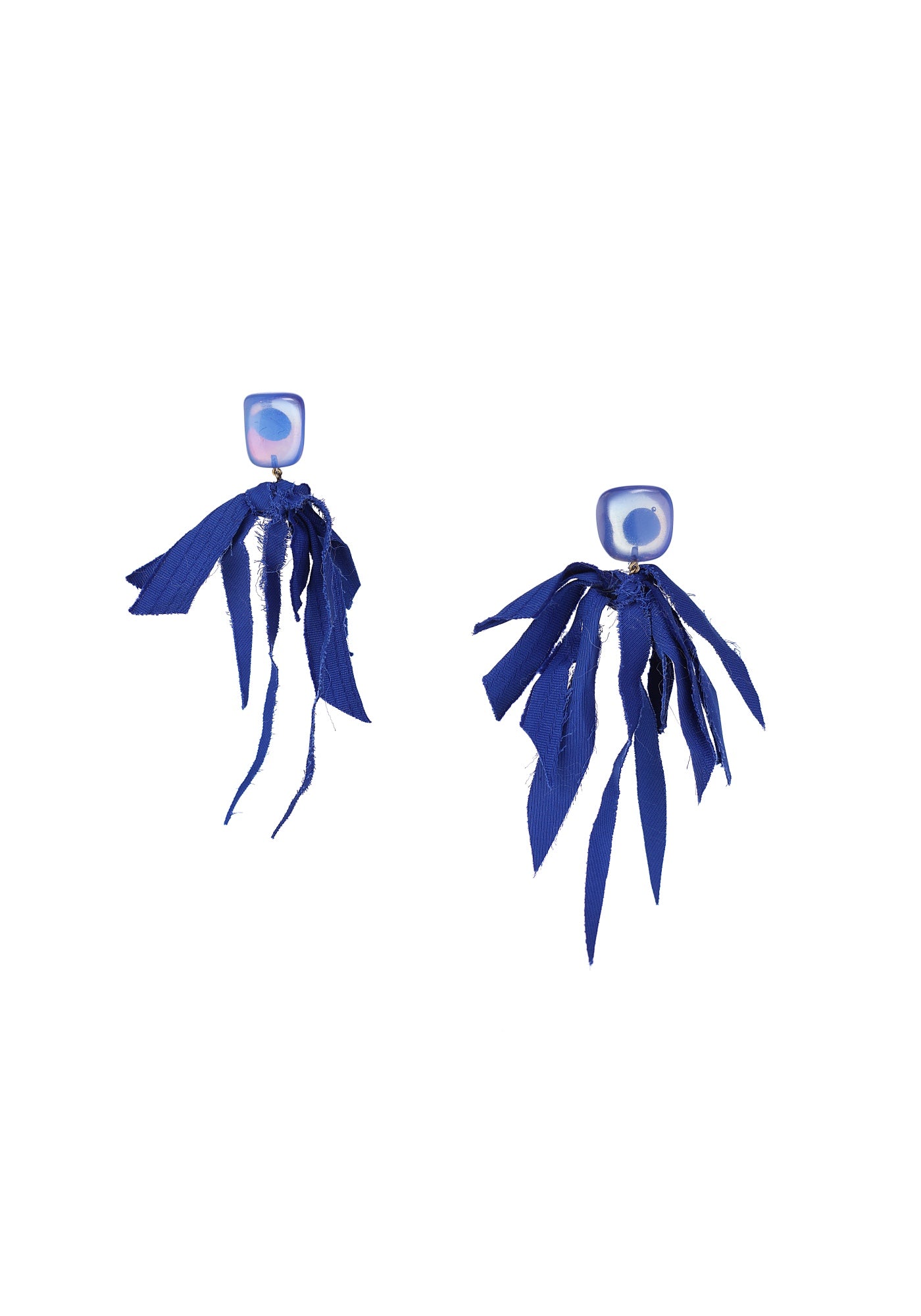 Blue earrings with agate