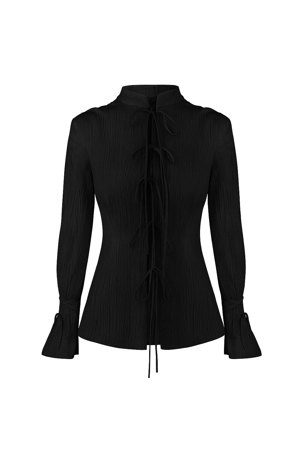 Black crushed blouse