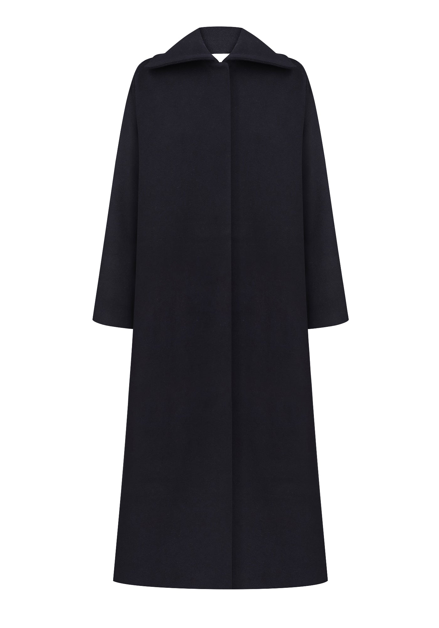 Dark blue wool coat with cape