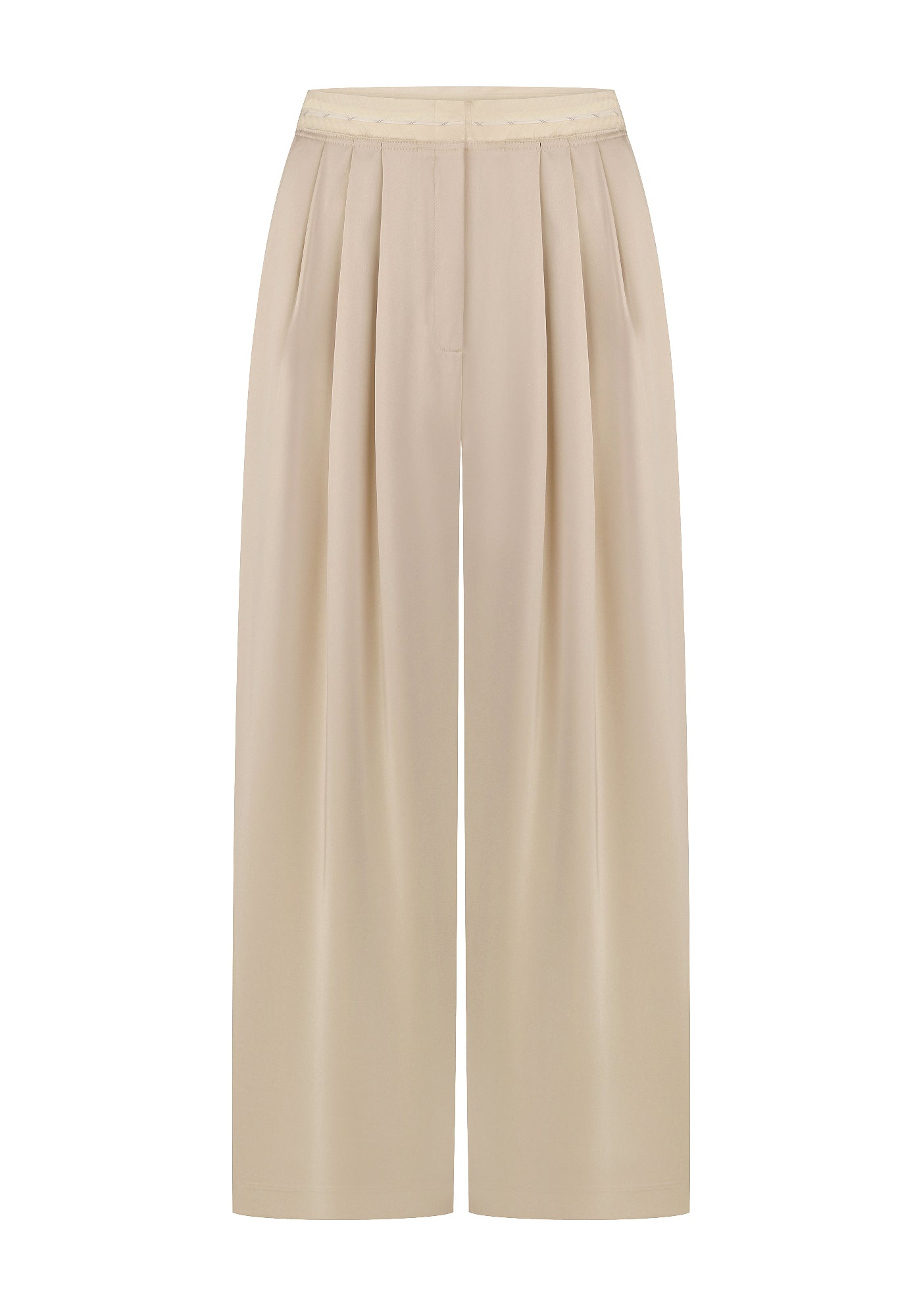 Silk beige pants