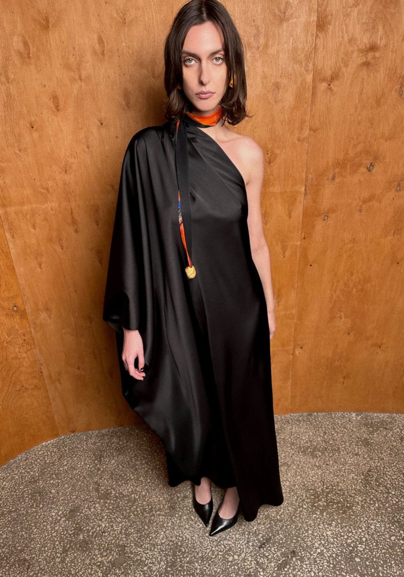 Asymmetric black dress