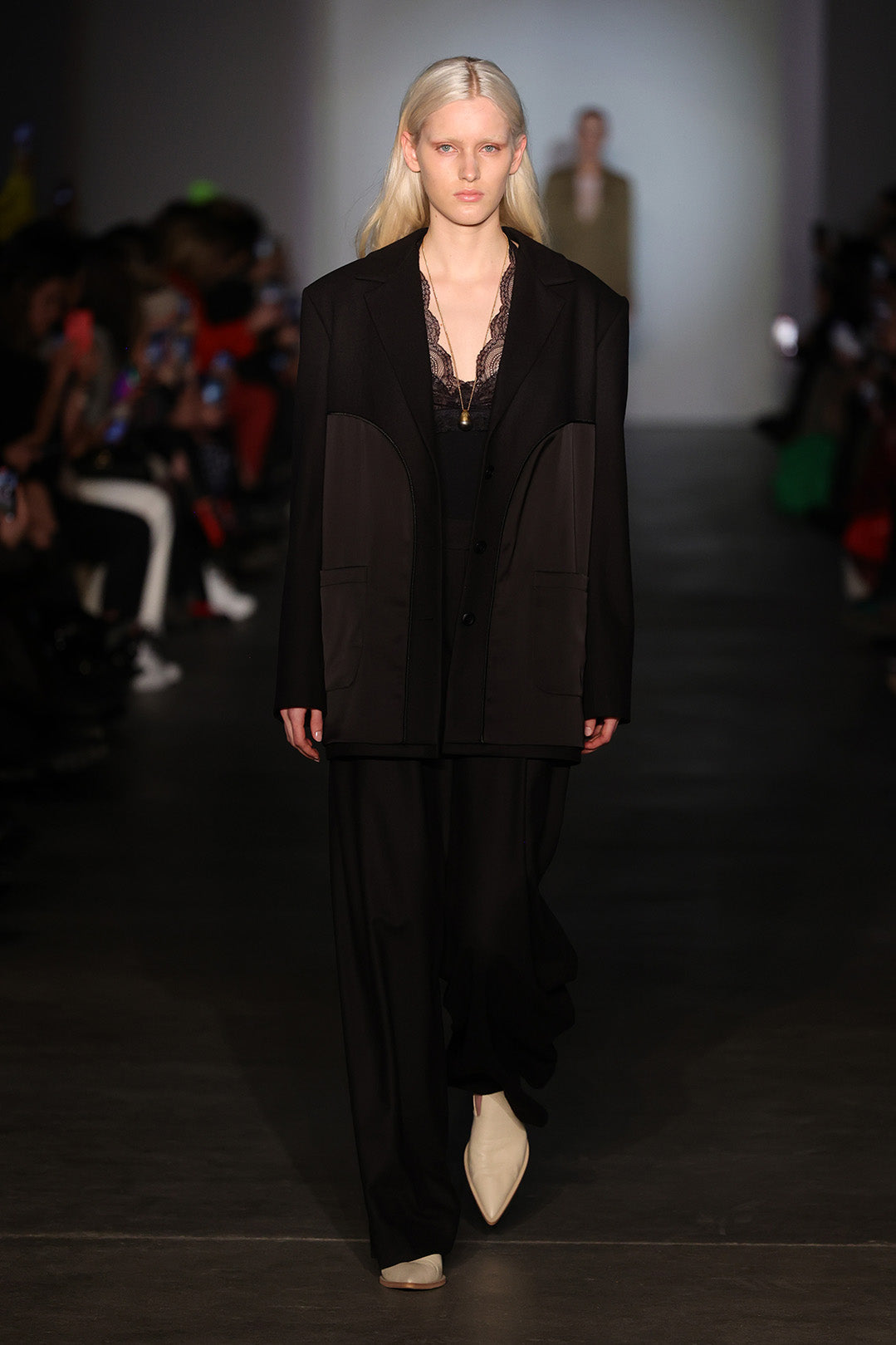 Black jacket with silk