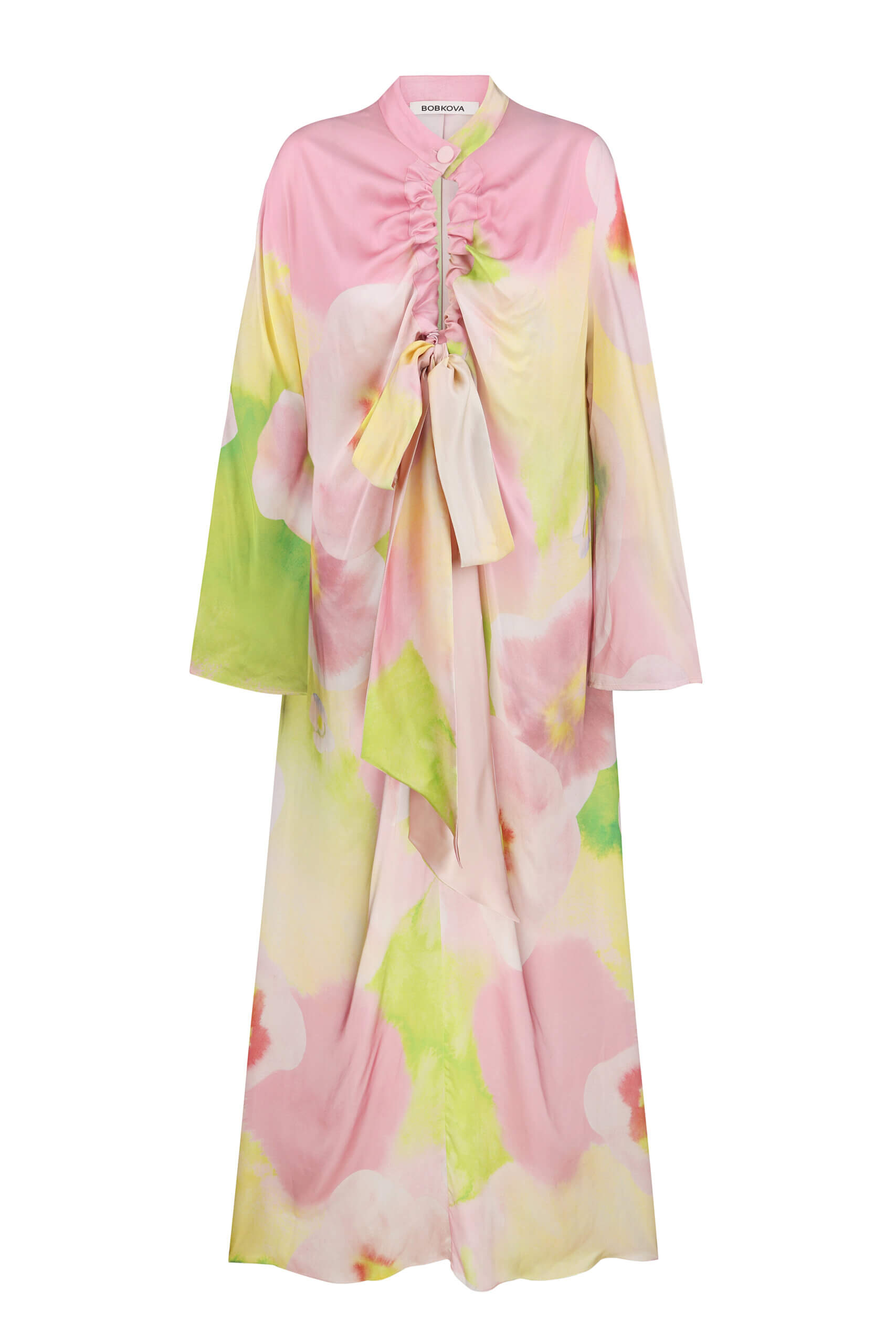 Flowerful silk maxi dress