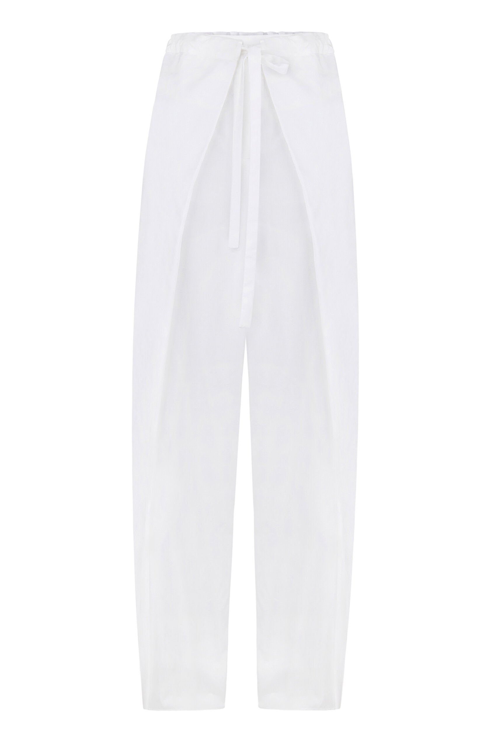 Cotton pants with pockets and belts