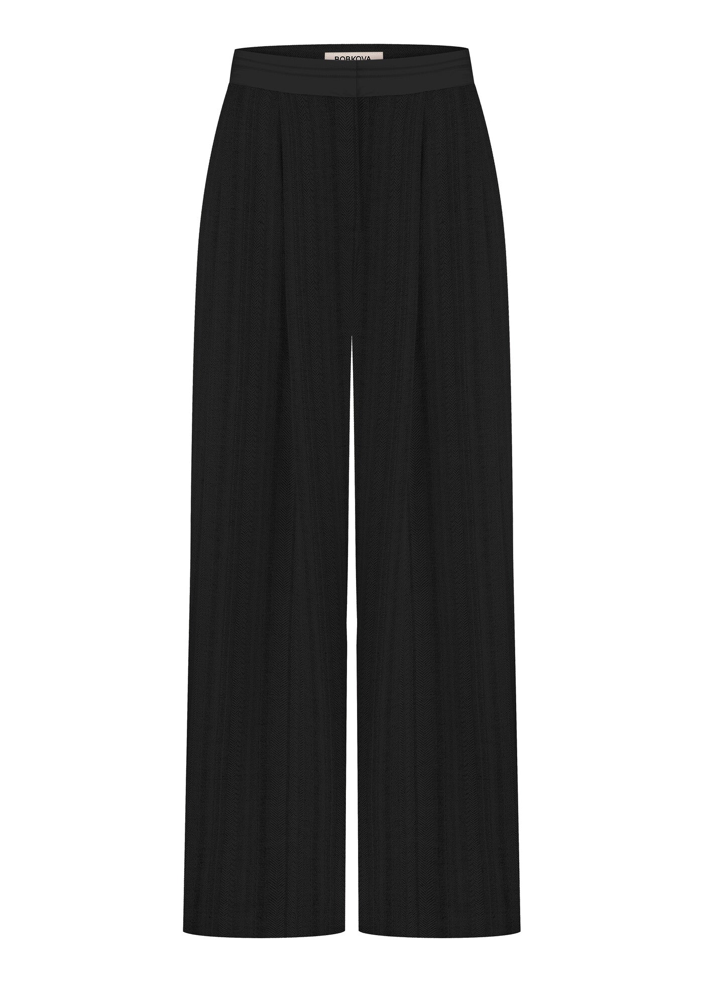 Black pants on the corsage belt
